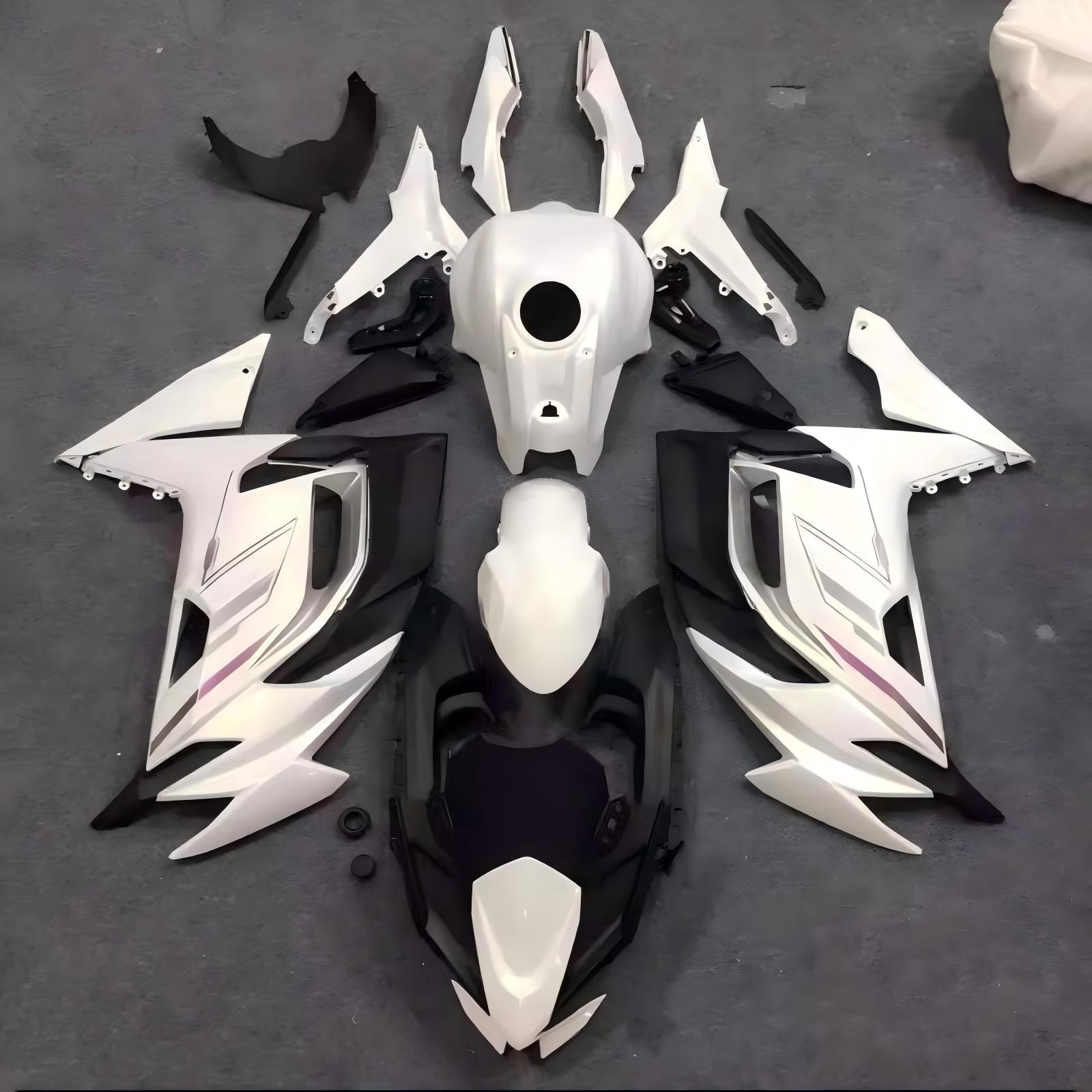 Amotopart 2020-2026 Kawasaki ER6F/Ninja650 White & Black Fairing Kit
