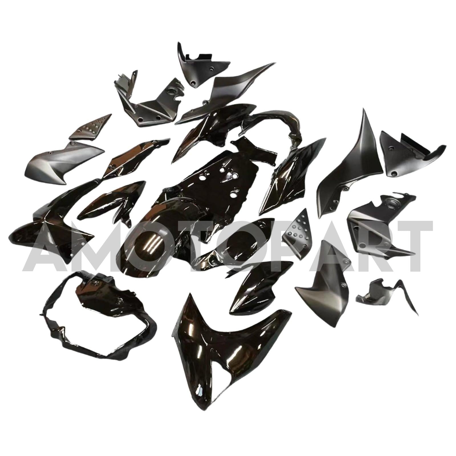 Amotopart 2007-2009 Kawasaki Z1000 Black Fairing Kit
