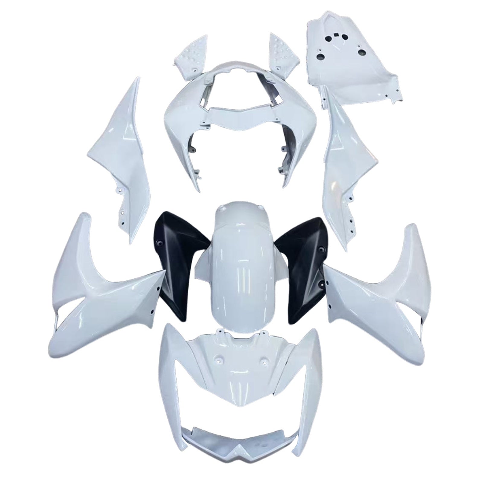 Amotopart 2007-2009 Kawasaki Z1000 White Fairing Kit