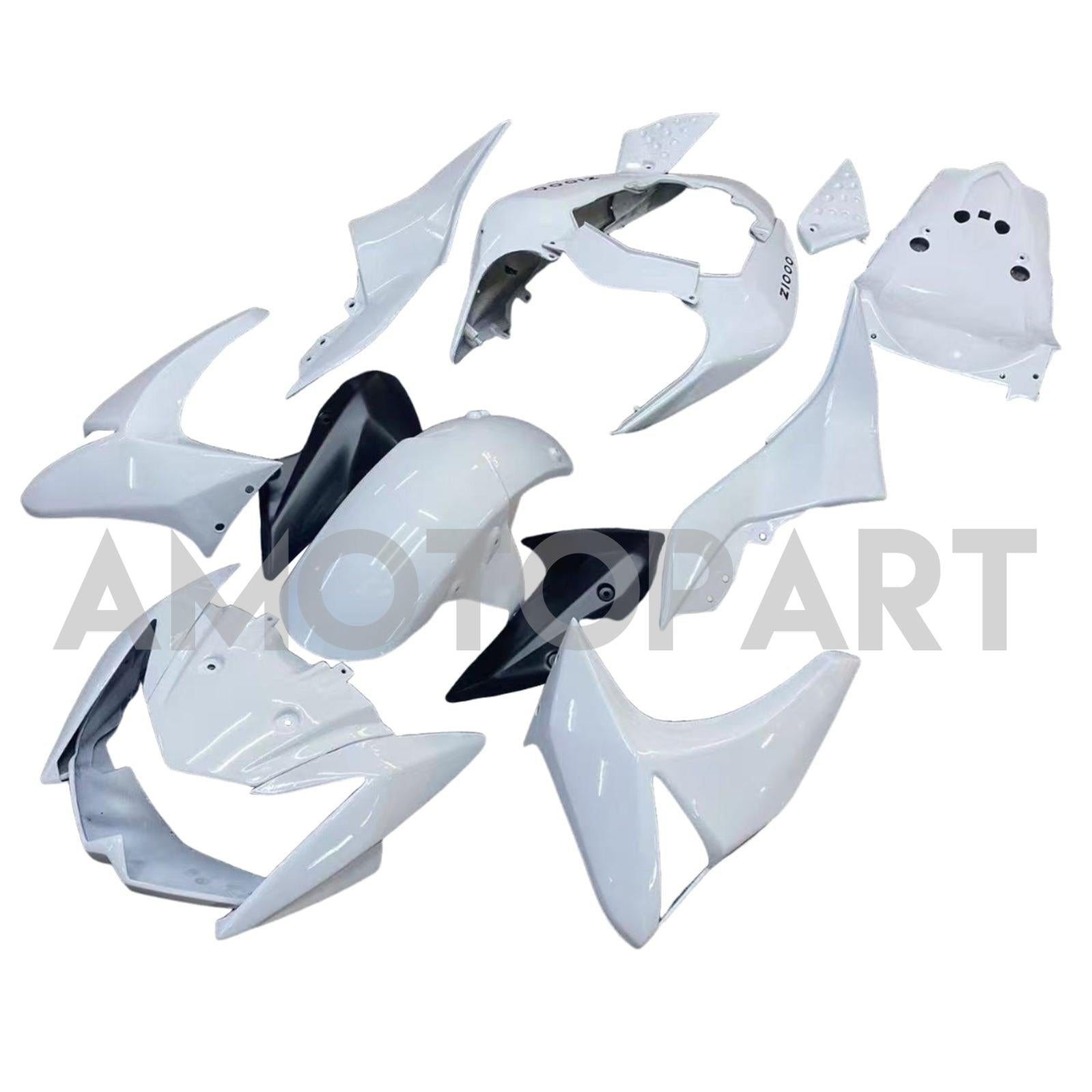 Amotopart 2007-2009 Kawasaki Z1000 White Fairing Kit