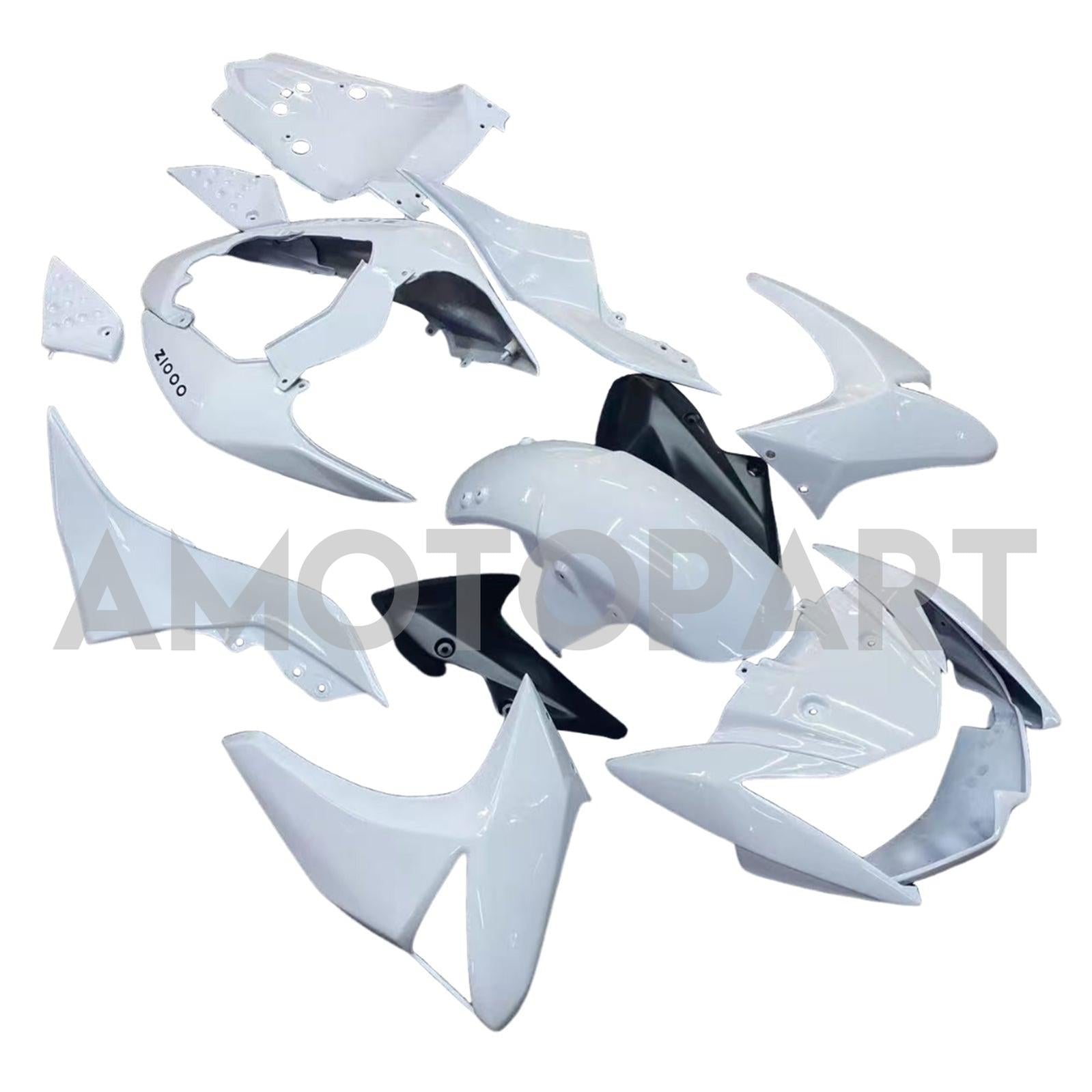 Amotopart 2007-2009 Kawasaki Z1000 White Fairing Kit