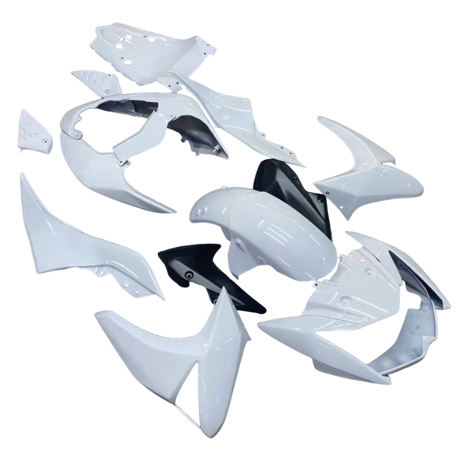 Amotopart 2007-2009 Kawasaki Z1000 White Fairing Kit