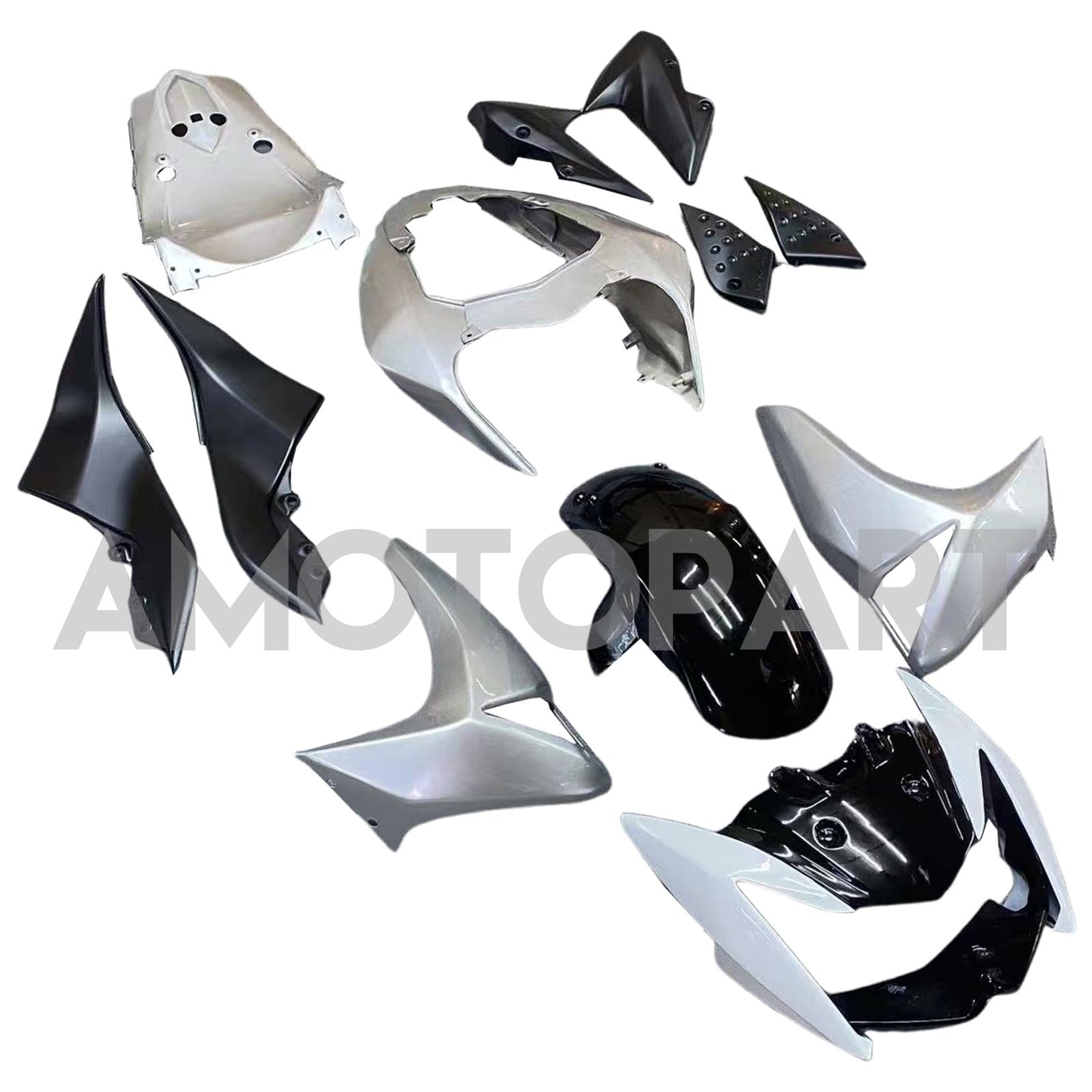 Amotopart 2007-2009 Kawasaki Z1000 Sliver&Grey Fairing Kit