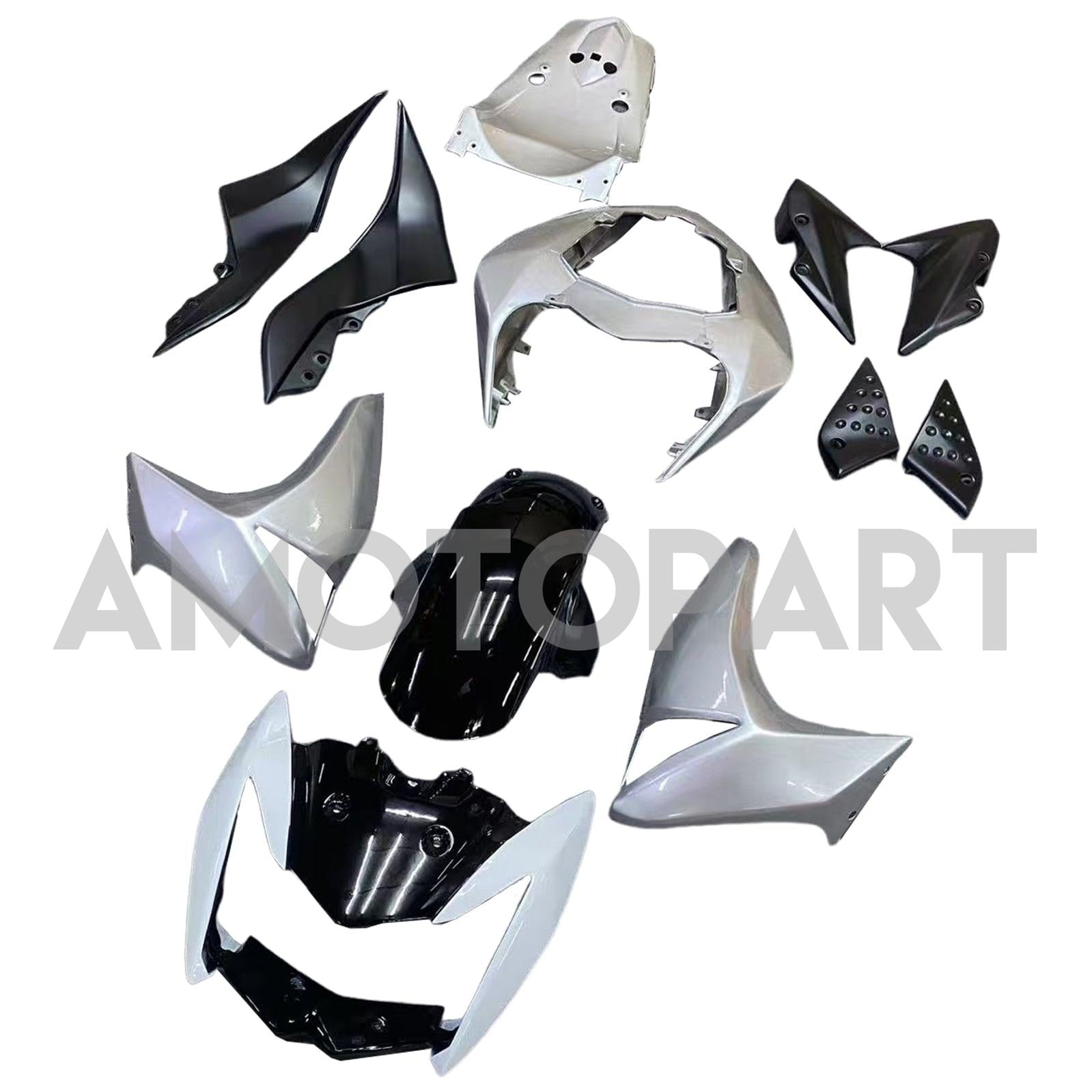 Amotopart 2007-2009 Kawasaki Z1000 Sliver&Grey Fairing Kit