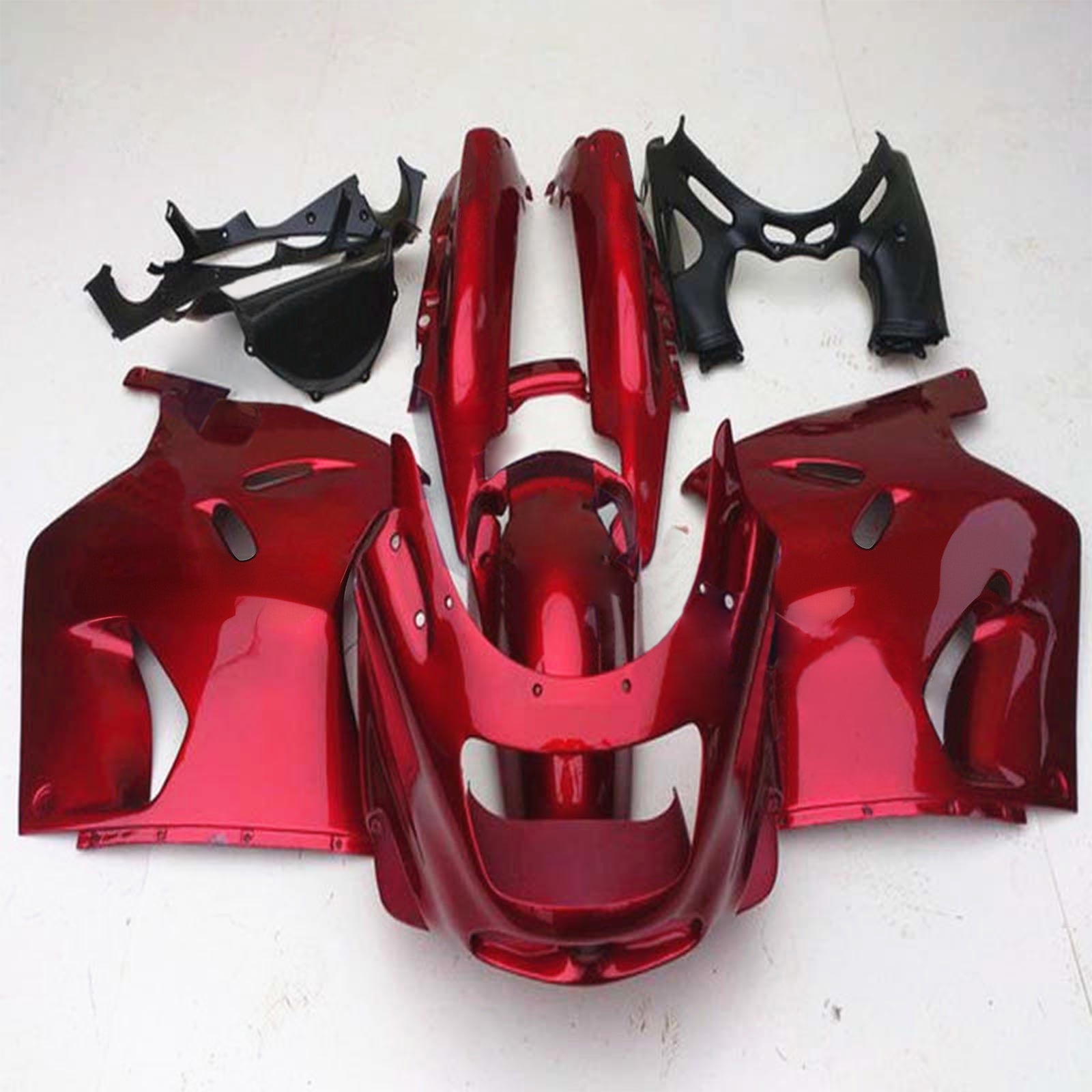 Amotopart 1993-2003 ZZR1100 Kawasaki Gloss Red Fairing Kit
