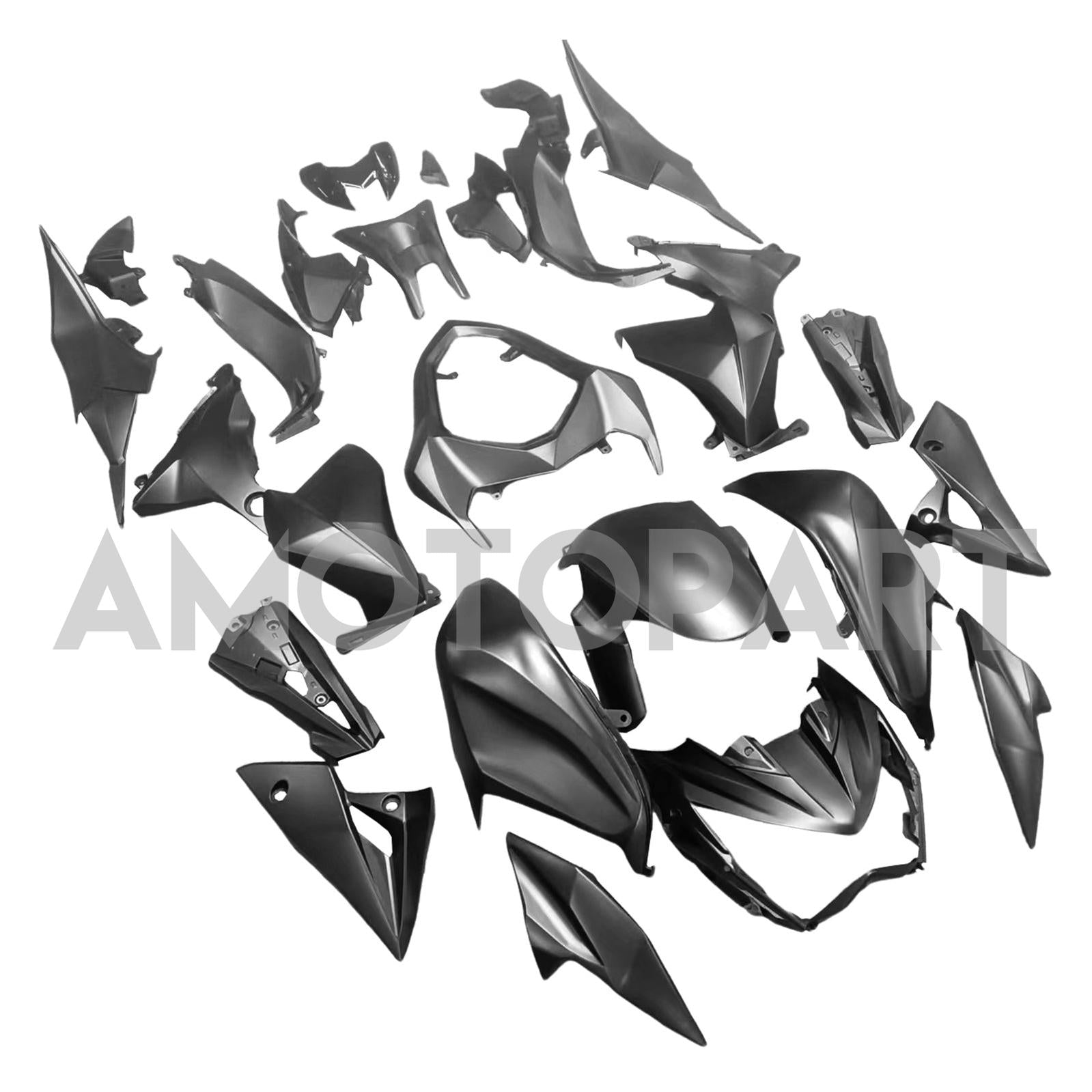 Amotopart 2013-2018 Kawasaki Z800 Matte Black Fairing Kit
