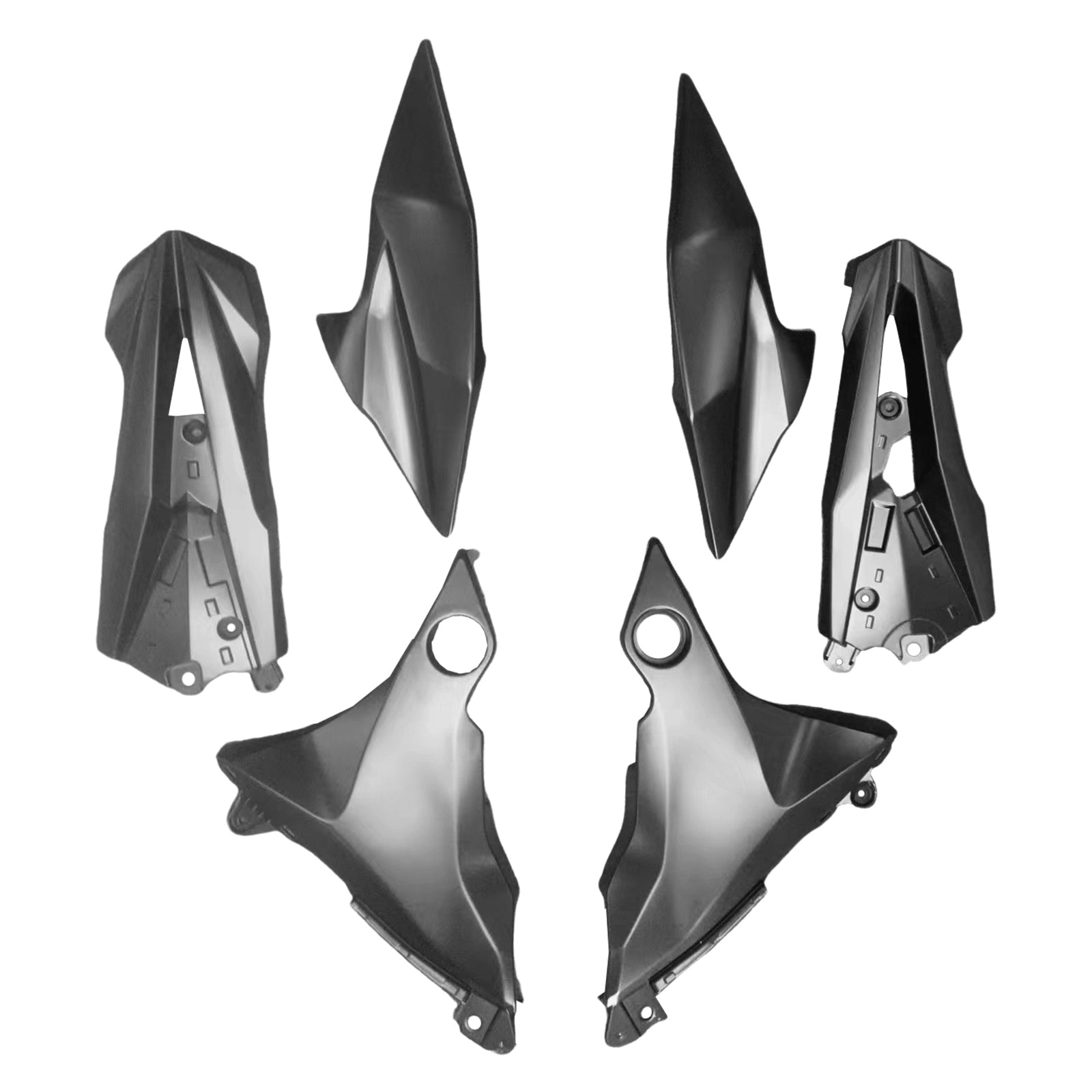 Amotopart 2013-2018 Kawasaki Z800 Matte Black Fairing Kit