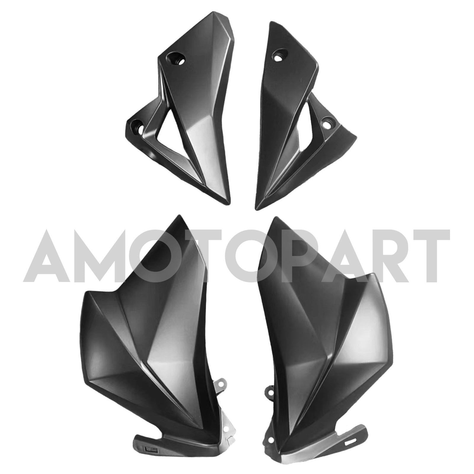 Amotopart 2013-2018 Kawasaki Z800 Matte Black Fairing Kit