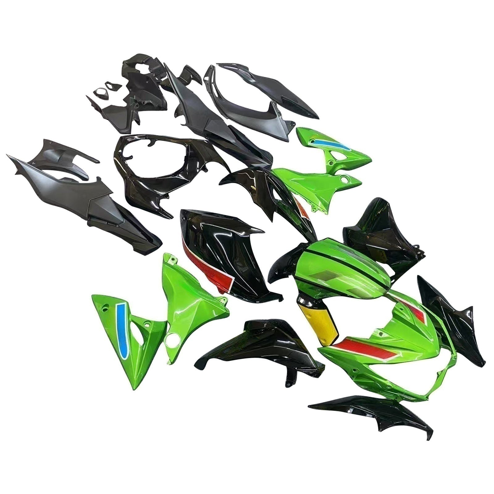 Amotopart 2013-2018 Kawasaki Z800 Green&Black Style3 Fairing Kit