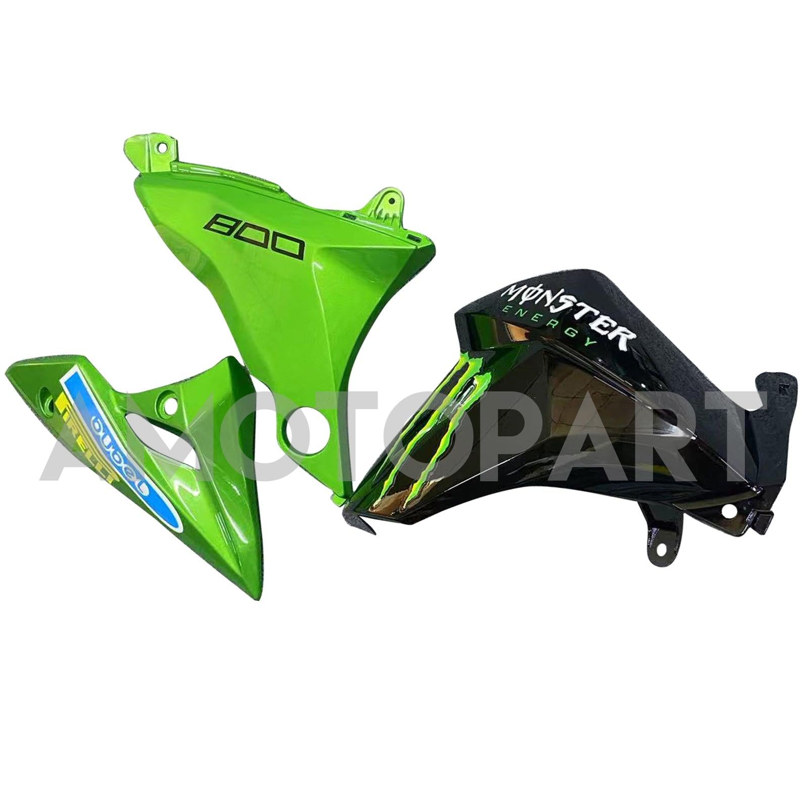 Amotopart 2013-2018 Kawasaki Z800 Green&Black Style3 Fairing Kit