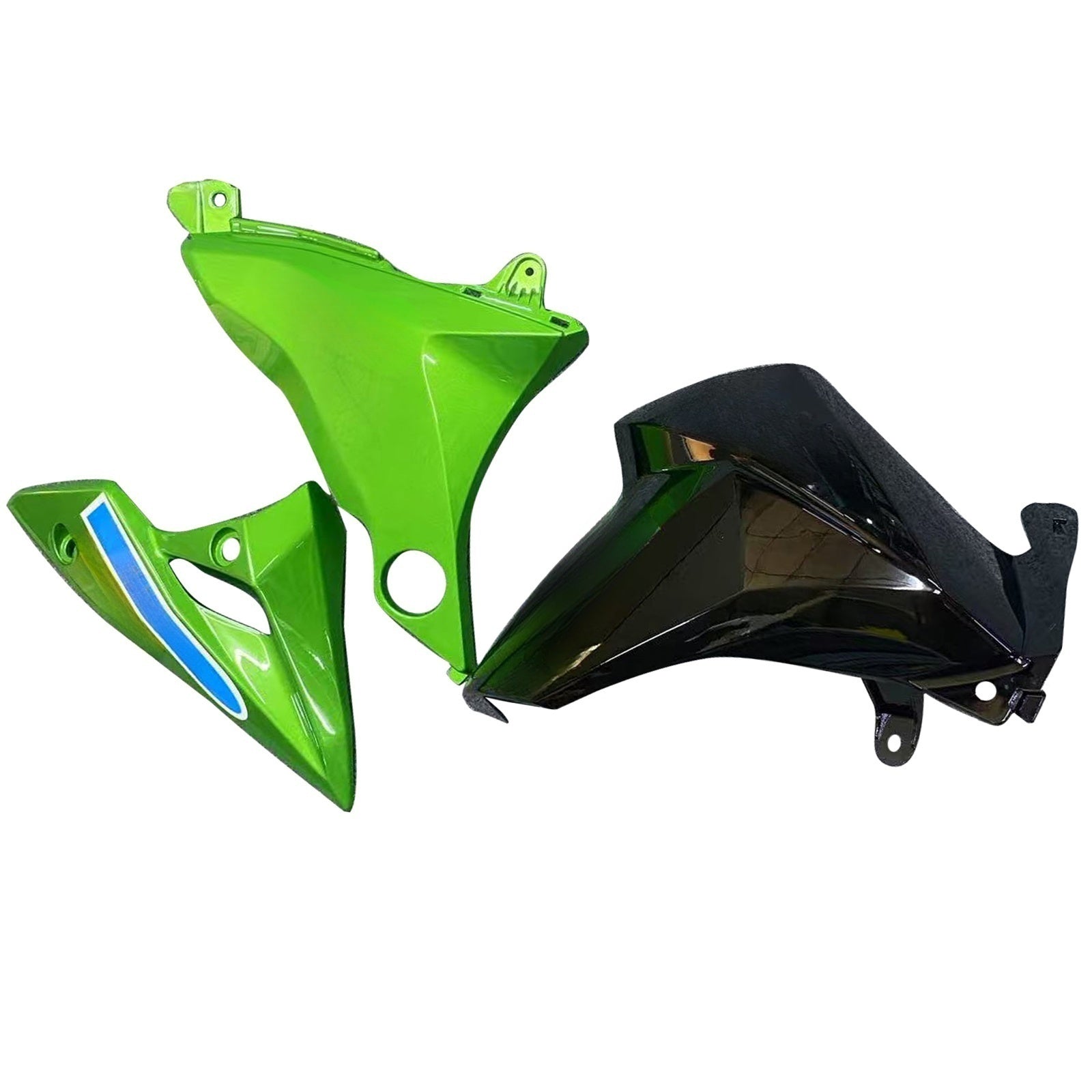 Amotopart 2013-2018 Kawasaki Z800 Green&Black Style3 Fairing Kit