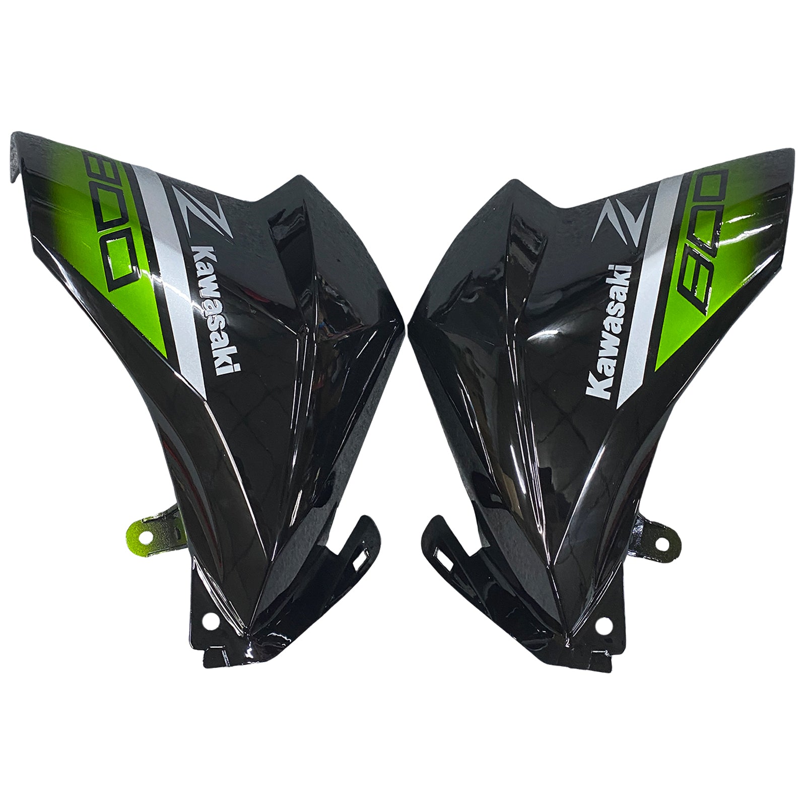 Kit carena Amotopart 2013-2018 Kawasaki Z800 verde e nero opaco