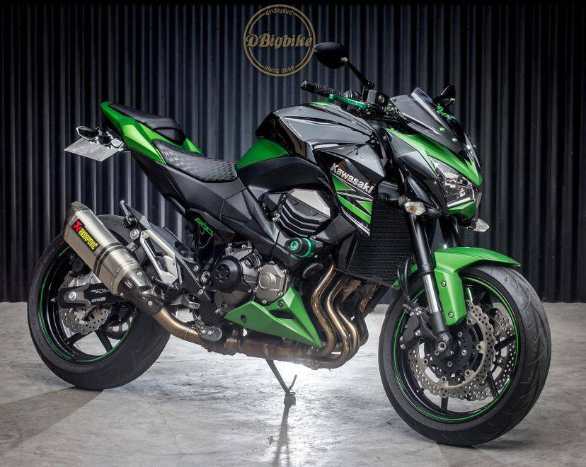 Kit carena Amotopart 2013-2018 Kawasaki Z800 verde e nero Style2