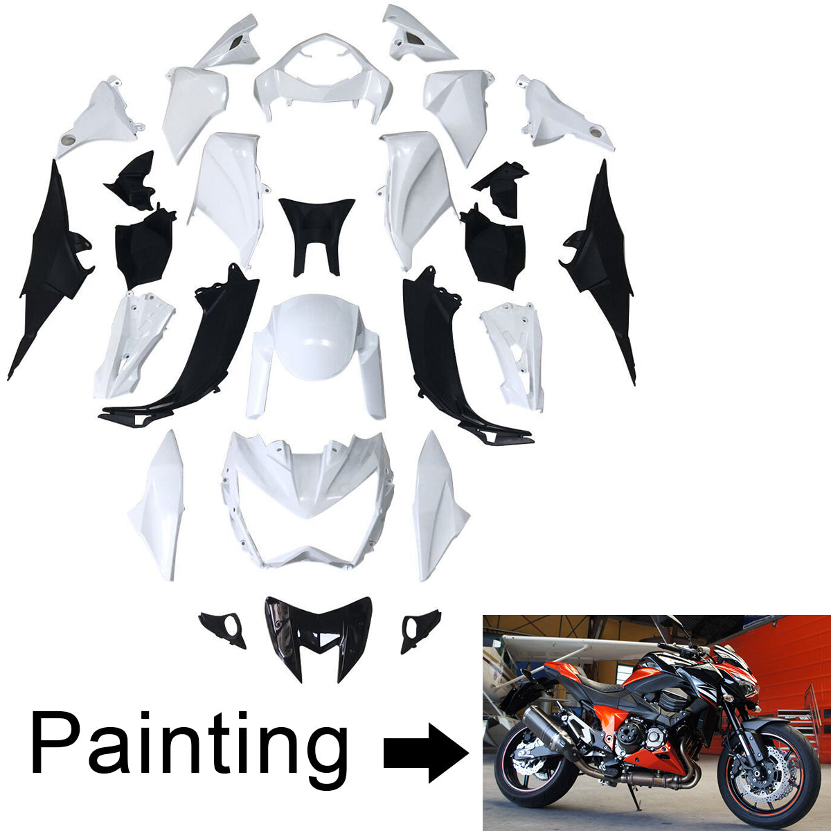AMOTOPT 2013-2018 KAWASAKI Z800 KIT DE FAILING LANGE