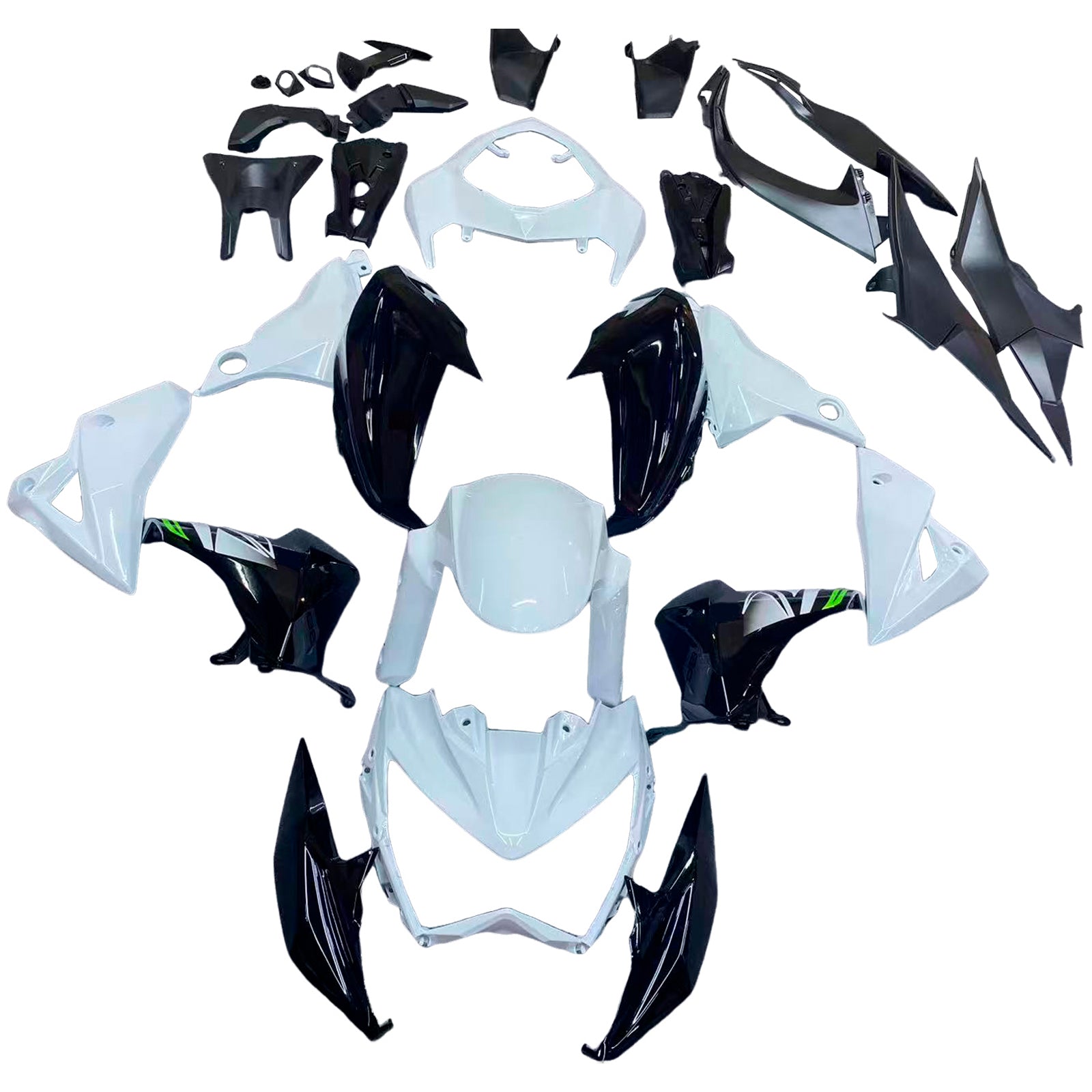 カインダメ　黒白セット Amotopart 2013-2018 Kawasaki Z800 White Black Fairing Kit