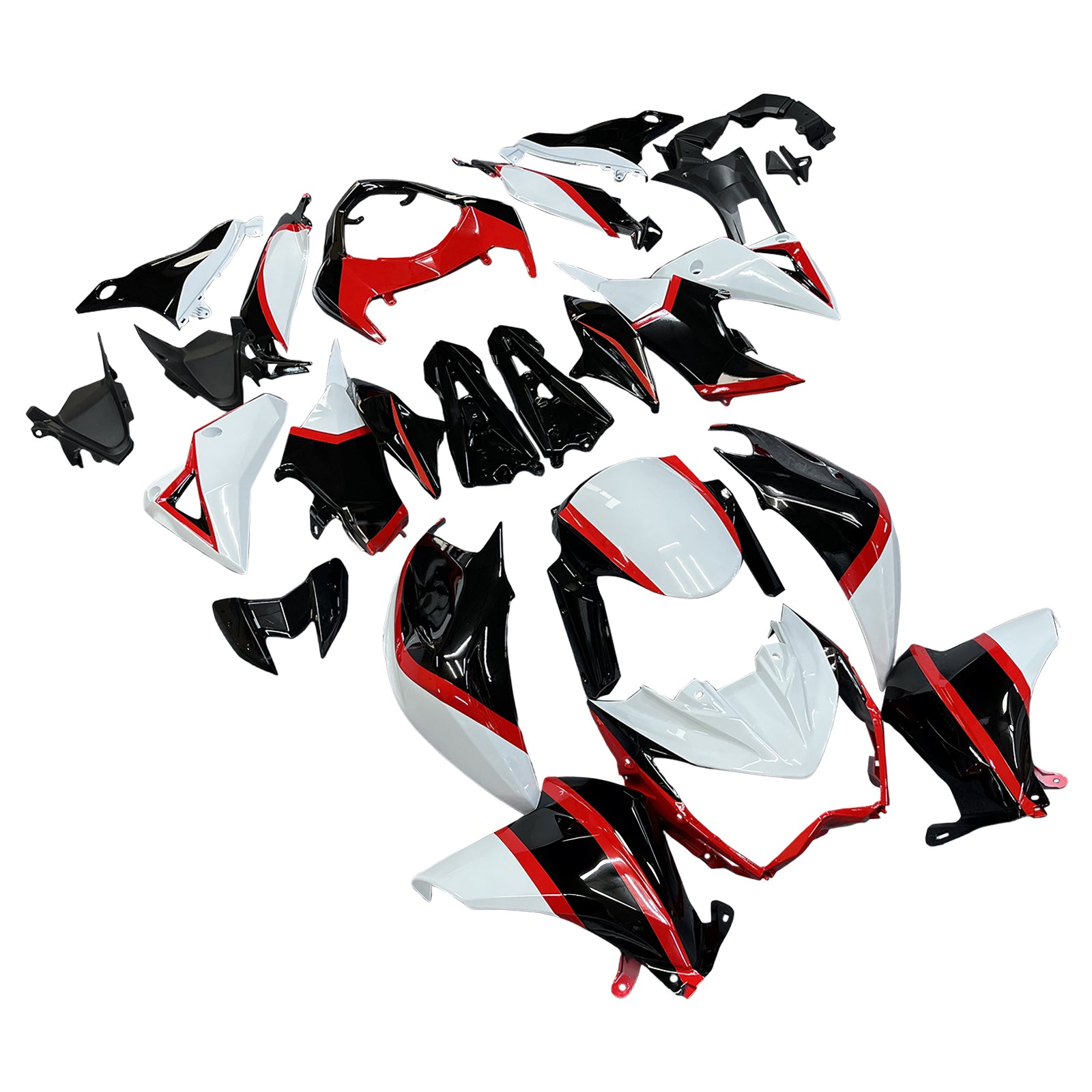 Amotopart 2013-2018 Kawasaki Z800 Black&Red Stripe Fairing Kit