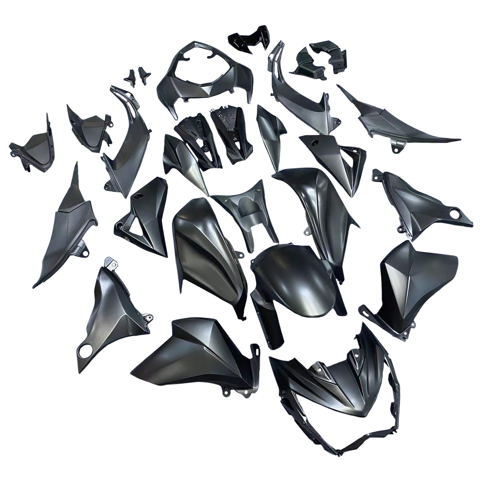Amotopart 2013-2018 Kawasaki Z800 Matte Black Style2 Fairing Kit