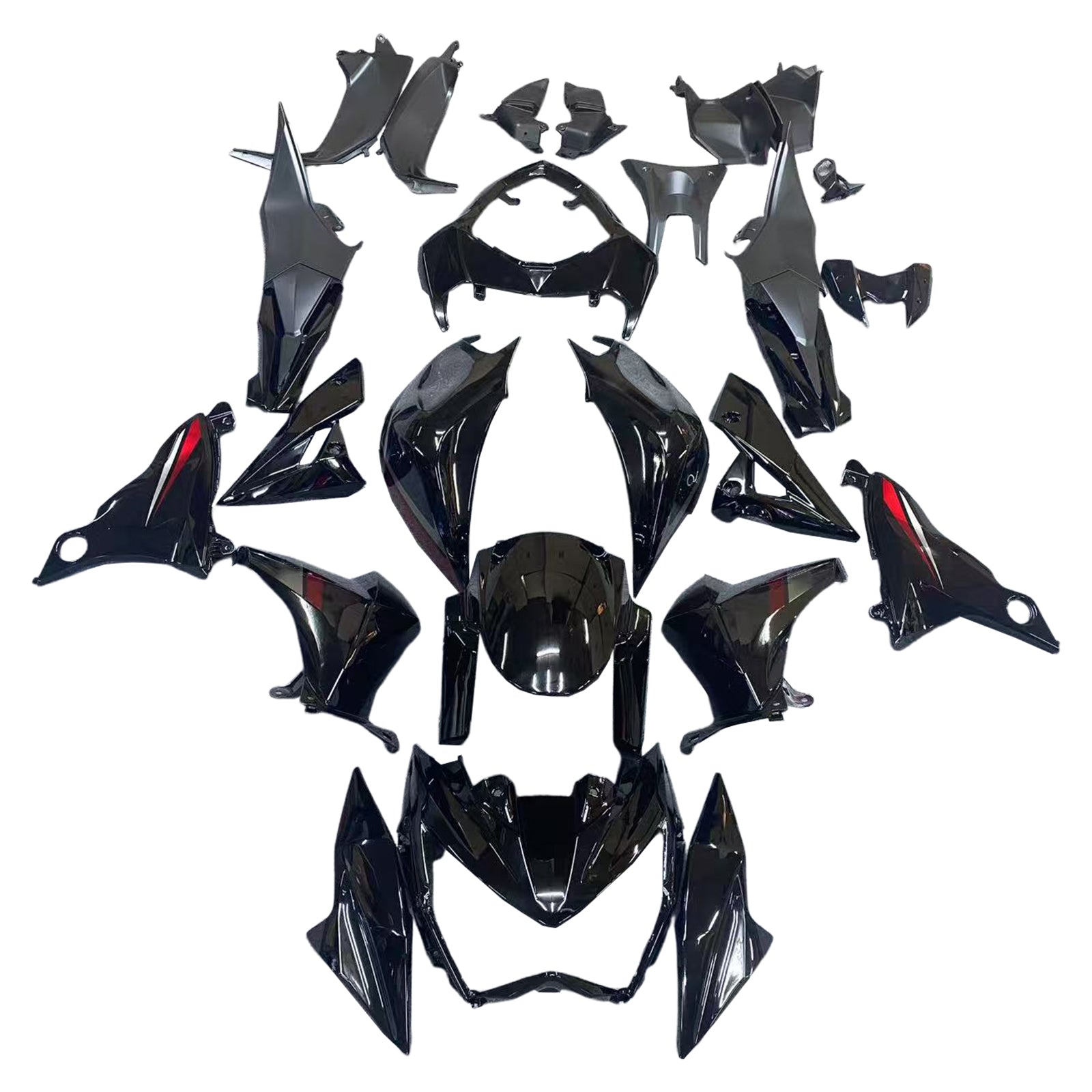 Amotopart 2013-2018 Kawasaki Z800 Black&Red Style  Fairing Kit