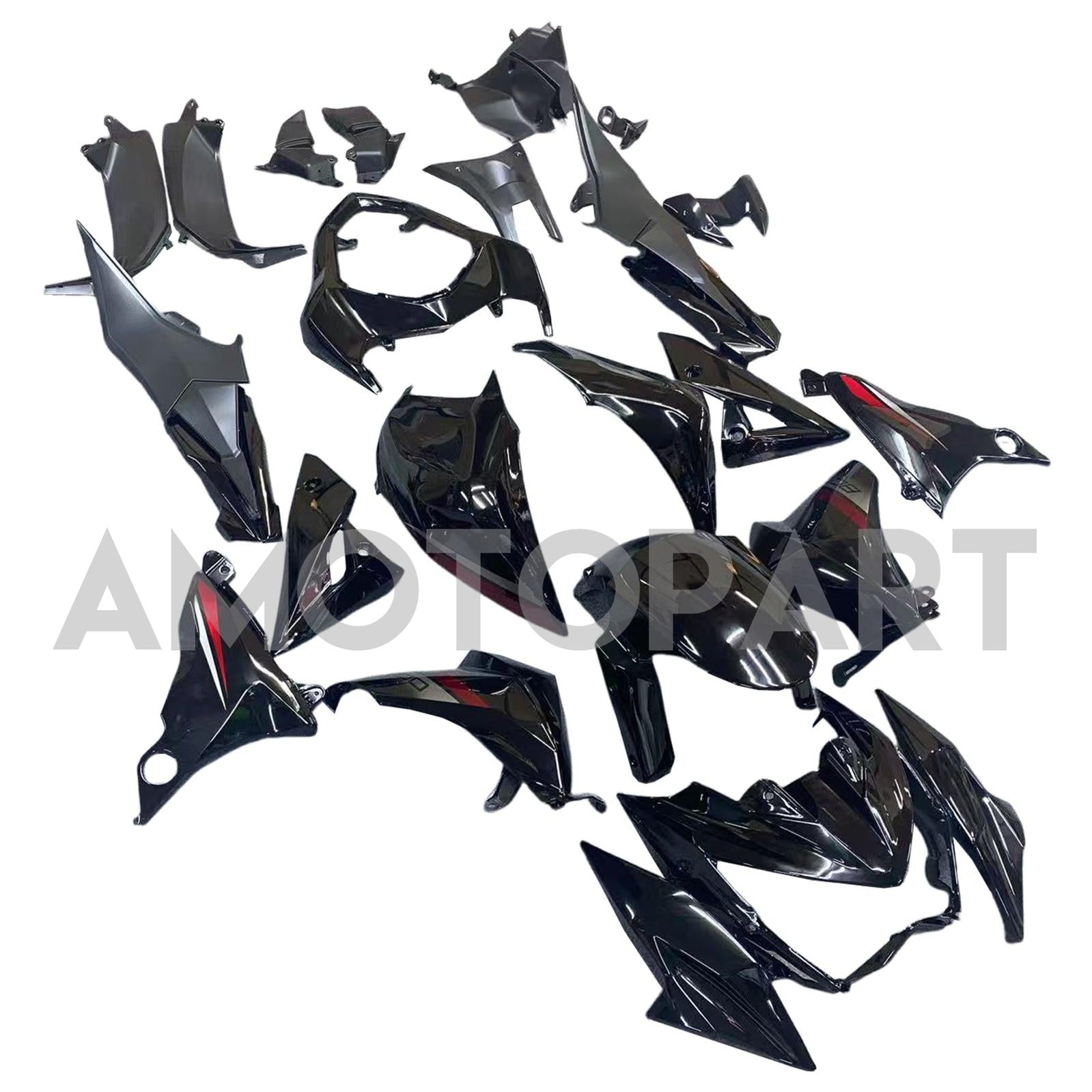 Amotopart 2013-2018 Kawasaki Z800 Black&Orange Style2 Fairing Kit