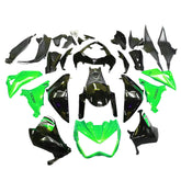 Amotopart 2013-2018 Kawasaki Z800 Black&Green Fairing Kit