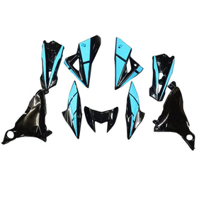 Amotopart 2013-2018 Kawasaki Z800 Light Blue Black Fairing Kit