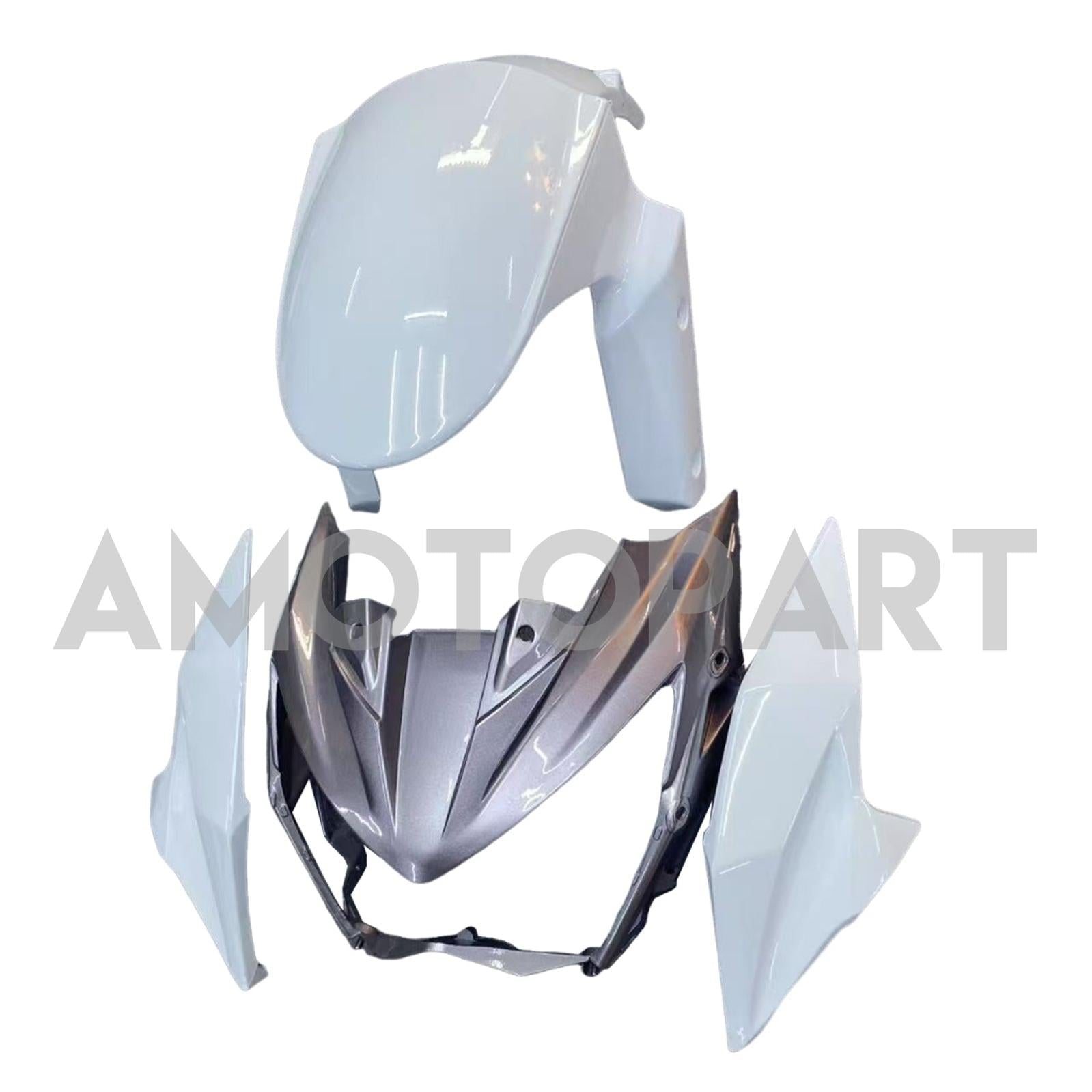 Amotopart 2013-2018 Kawasaki Z800 White Black Fairing Kit