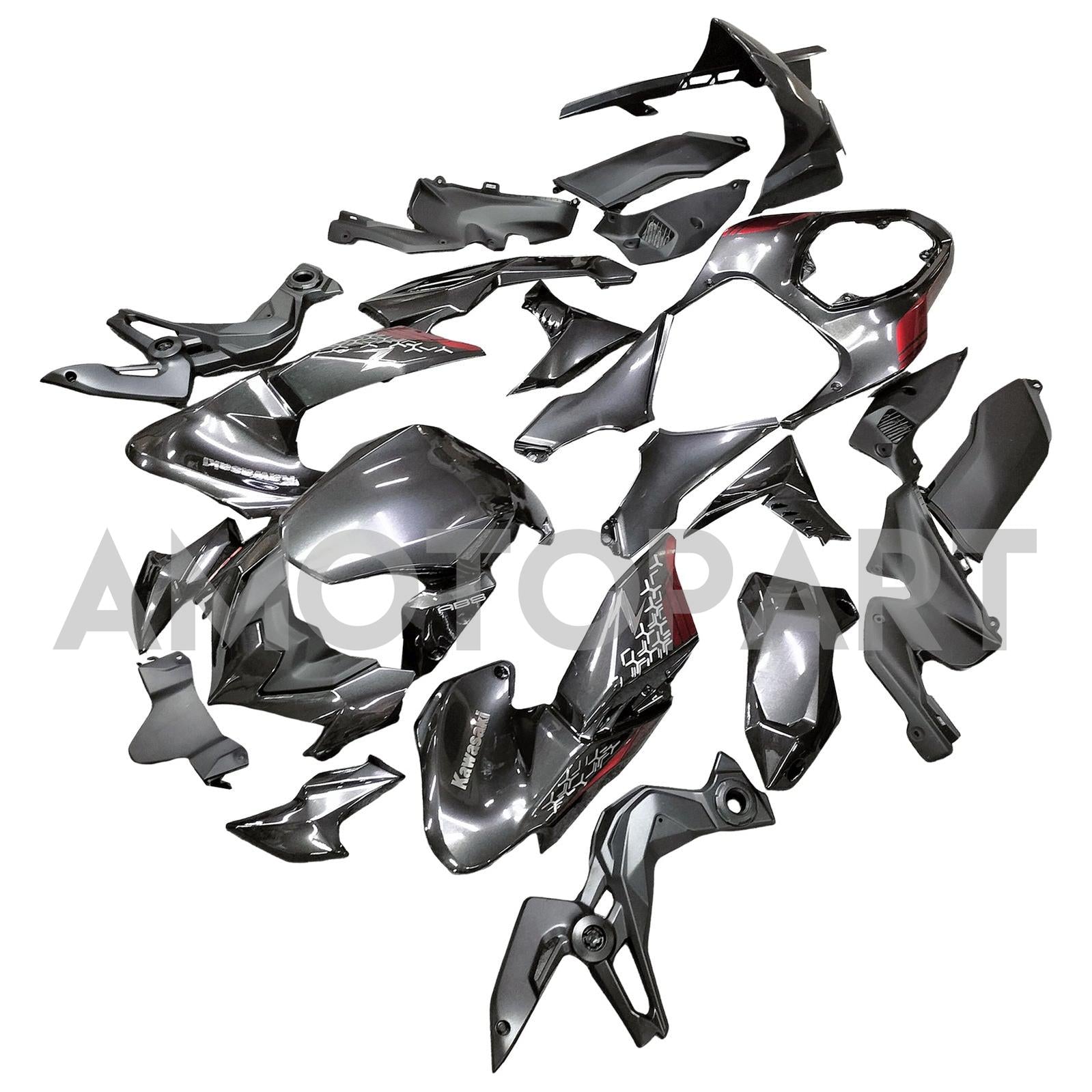 Amotopart 2020-2024 Kawasaki Z900 Matte Black Fairing Kit