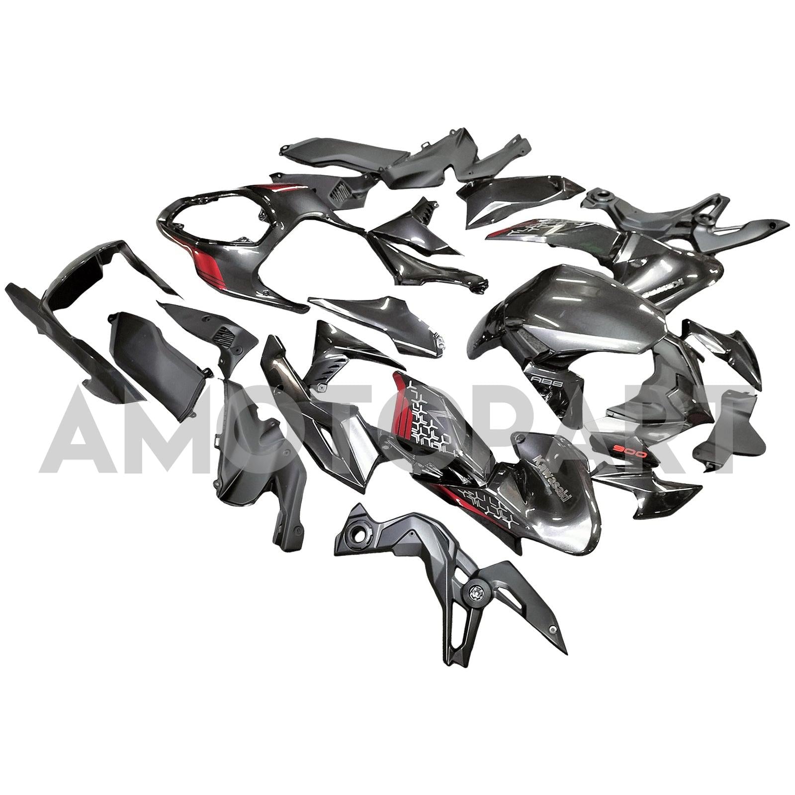 Amotopart 2020-2024 Kawasaki Z900 Matte Black Fairing Kit