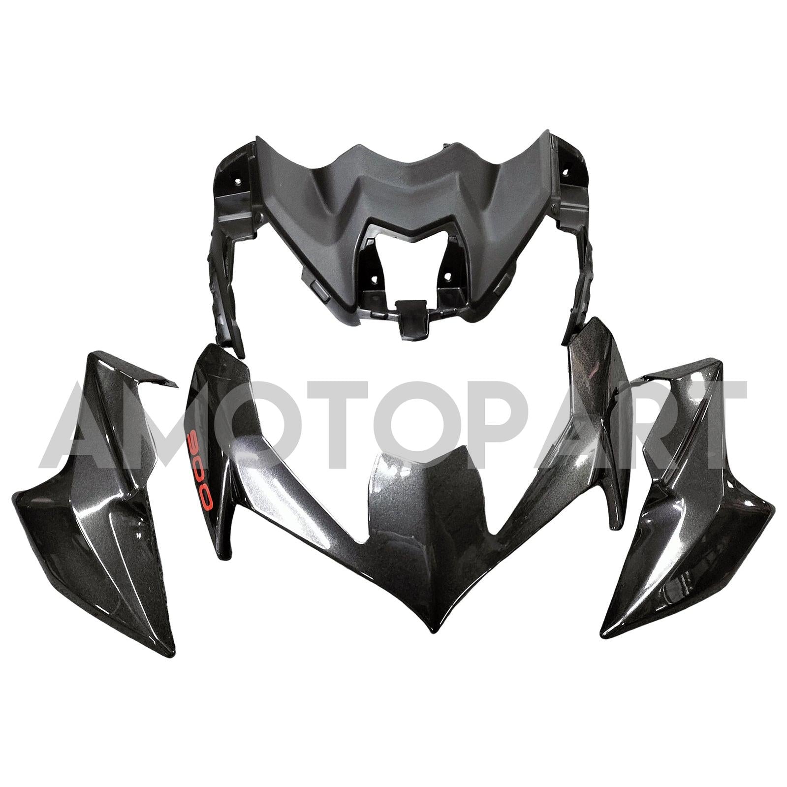 Amotopart 2020–2024 Kawasaki Z900 Mattschwarzes Verkleidungsset