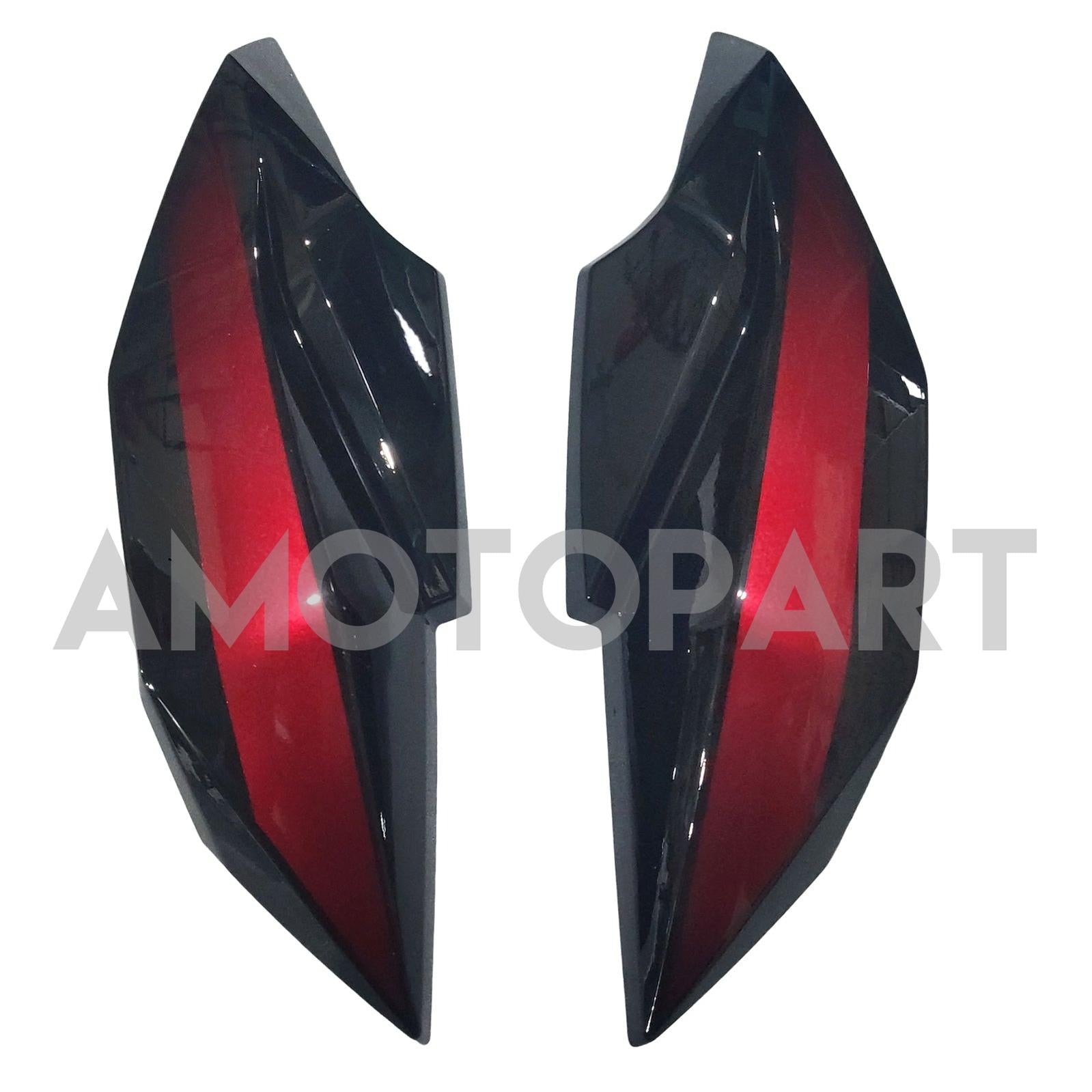 Amotopart 2015-2016 Z250 Z300 Kawasaki Black with Red Accent Fairing Kit