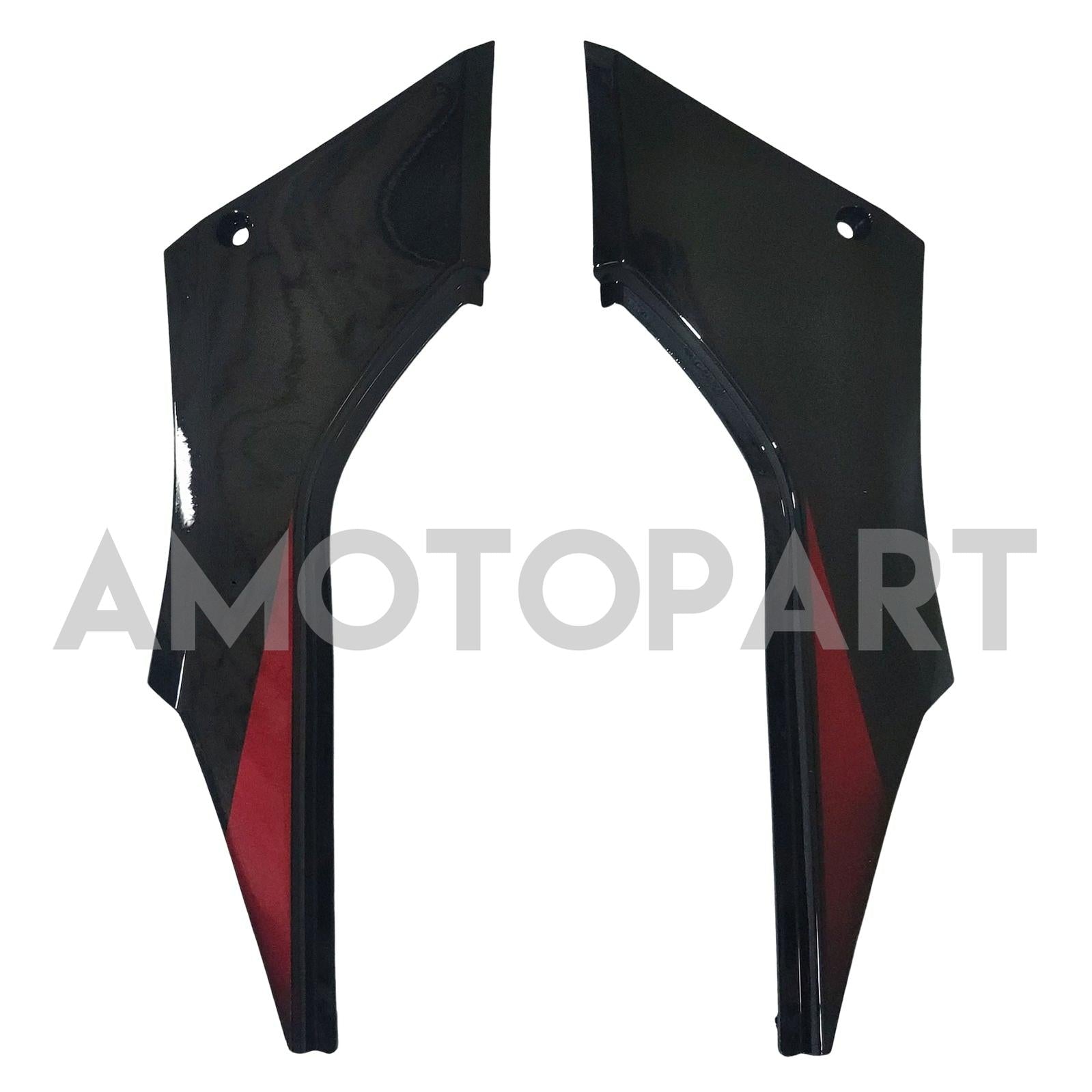 Amotopart 2015-2016 Z250 Z300 Kawasaki Black with Red Accent Fairing Kit