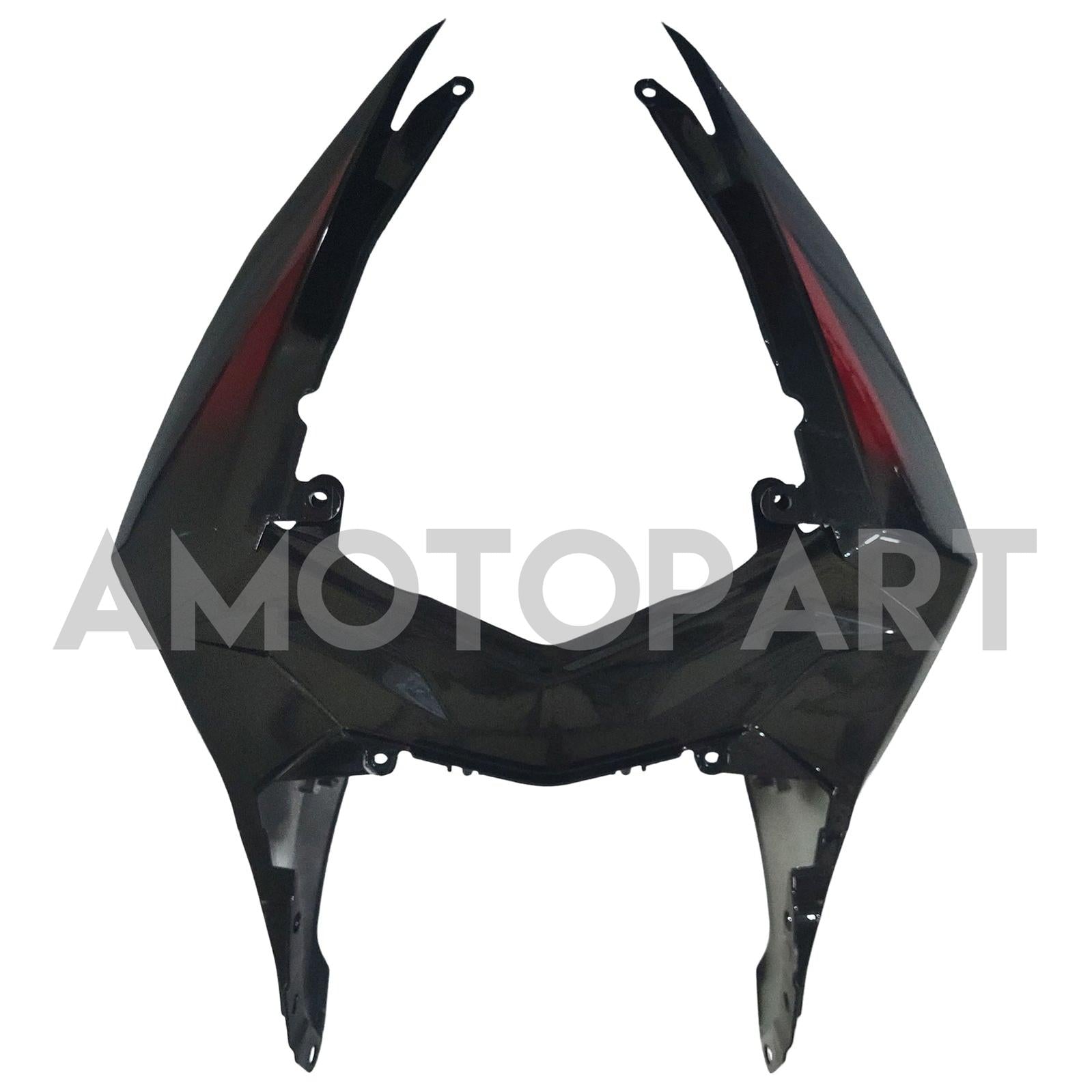 Amotopart 2015-2016 Z250 Z300 Kawasaki Black with Red Accent Fairing Kit