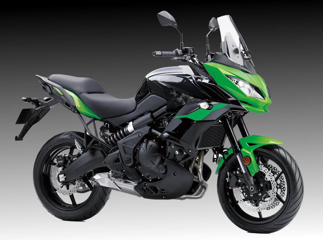 Amotopart 2015–2021 Kawasaki Versys 650 Grün Schwarz Verkleidungsset