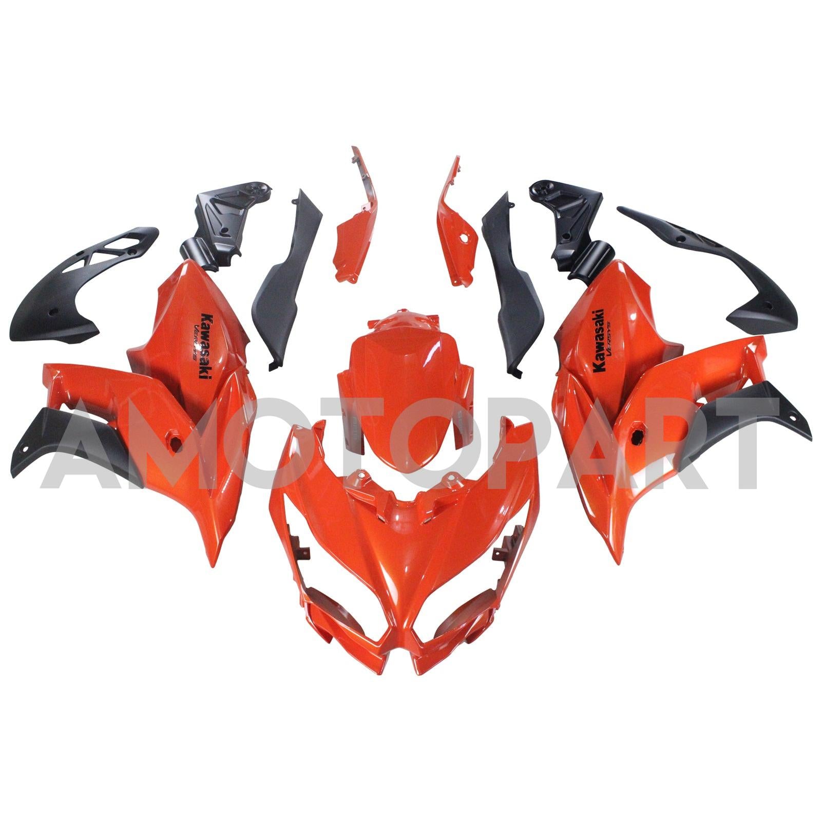 Amotopart 2015-2021 Kawasaki Versys 650 Red Fairing Kit