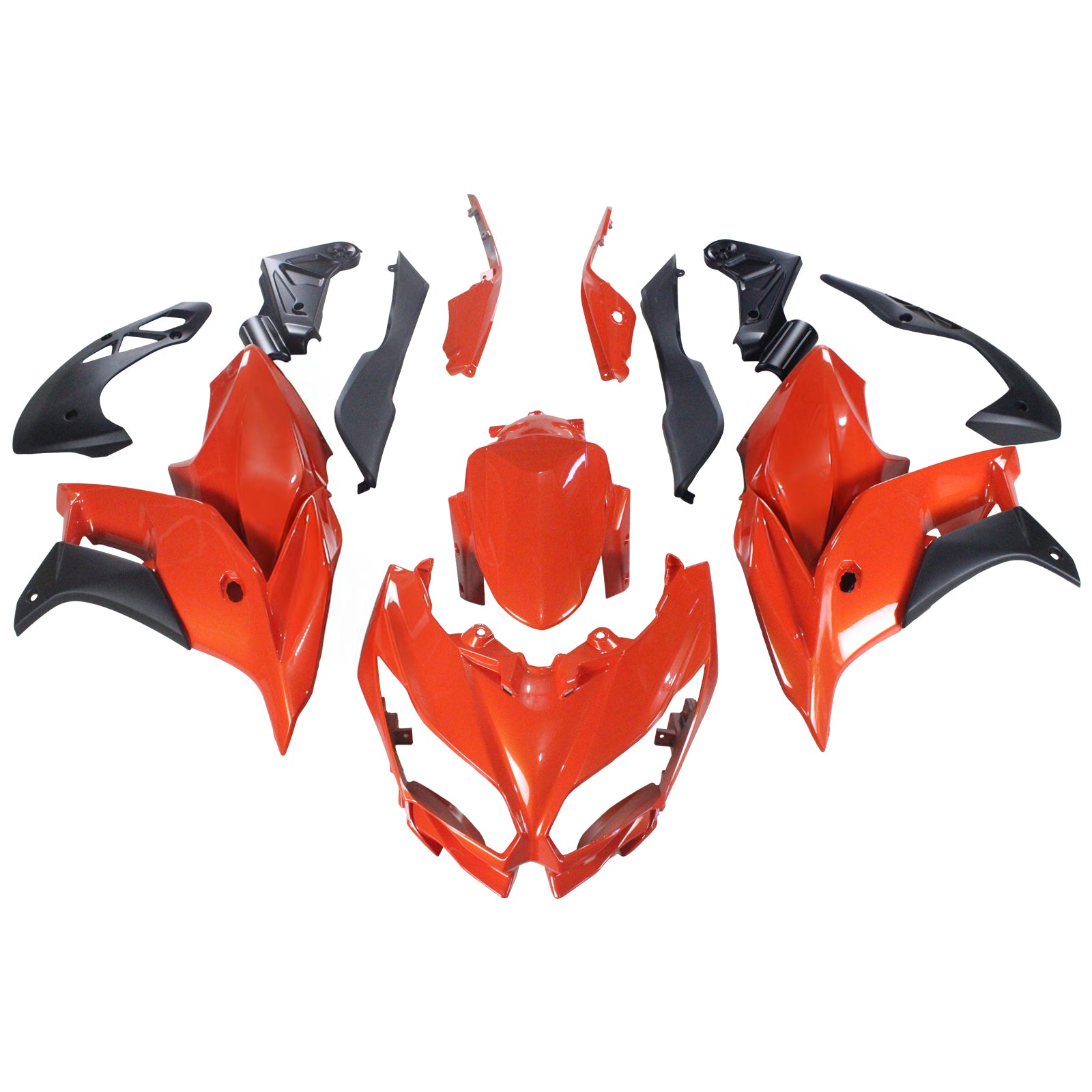 Amotopart 2015-2021 Kawasaki Versys 650 Red Fairing Zestaw