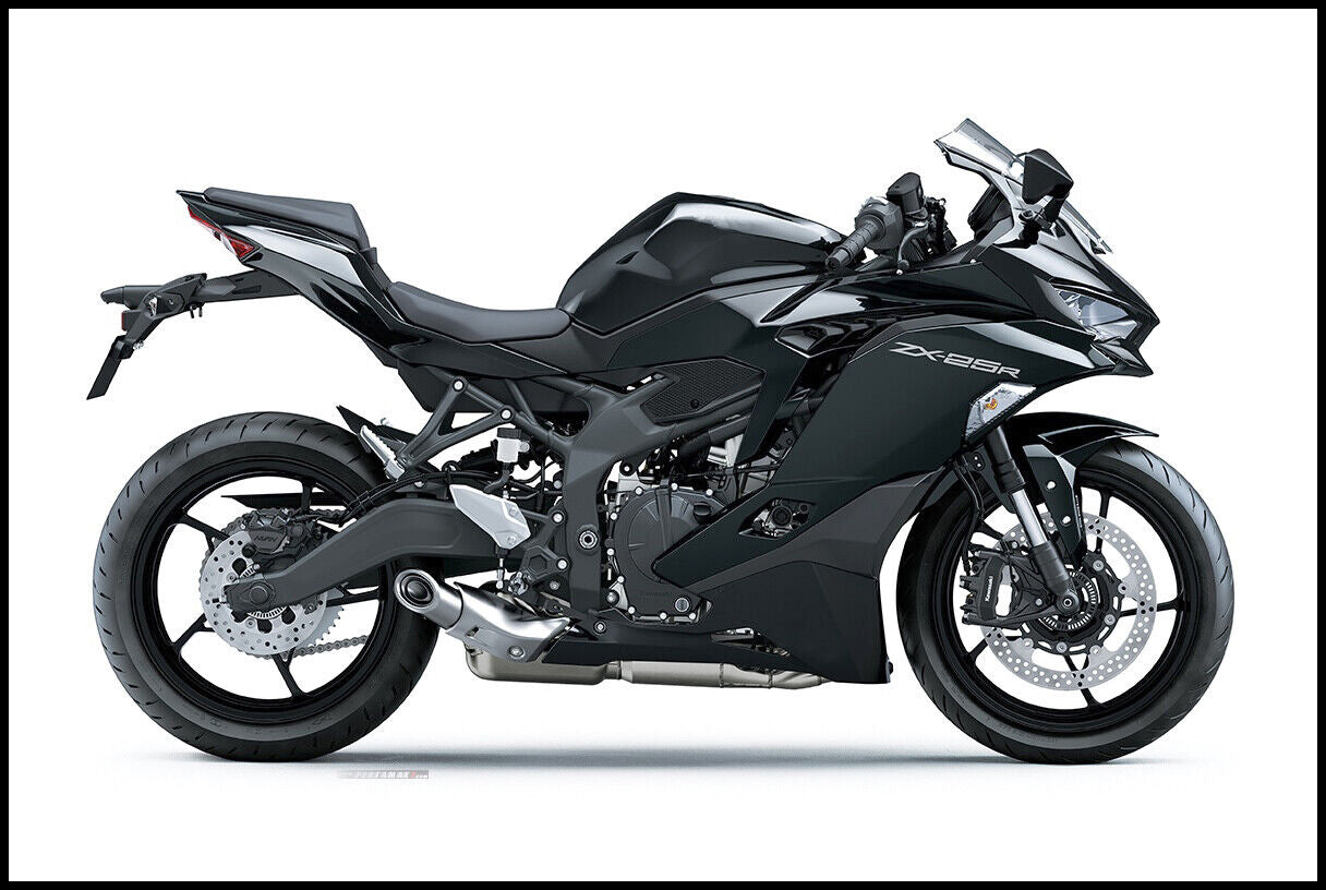 Amotopart 2019-2024 Kawasaki Ninja ZX25R ZX4R ZX4RR ブラック フェアリングキット