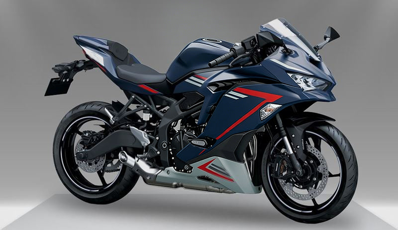 Amotopart 2019-2026 Kawasaki Ninja ZX25R ZX4R ZX4RR Blue Gray Fairing Kit