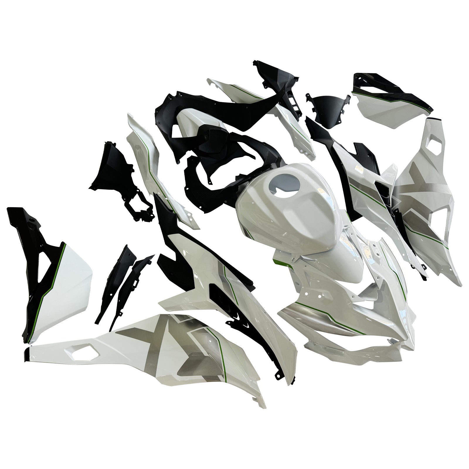 Amotopart 2019-2026 Kawasaki Ninja ZX25R ZX4R ZX4RR White Fairing Kit