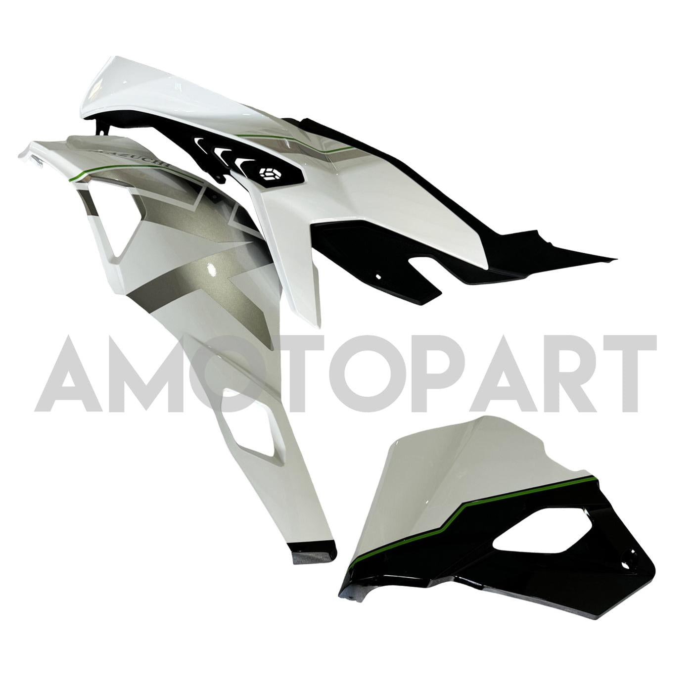 Amotopart 2019-2025 Kawasaki Ninja ZX25R ZX4R ZX4RR White Fearing Kit