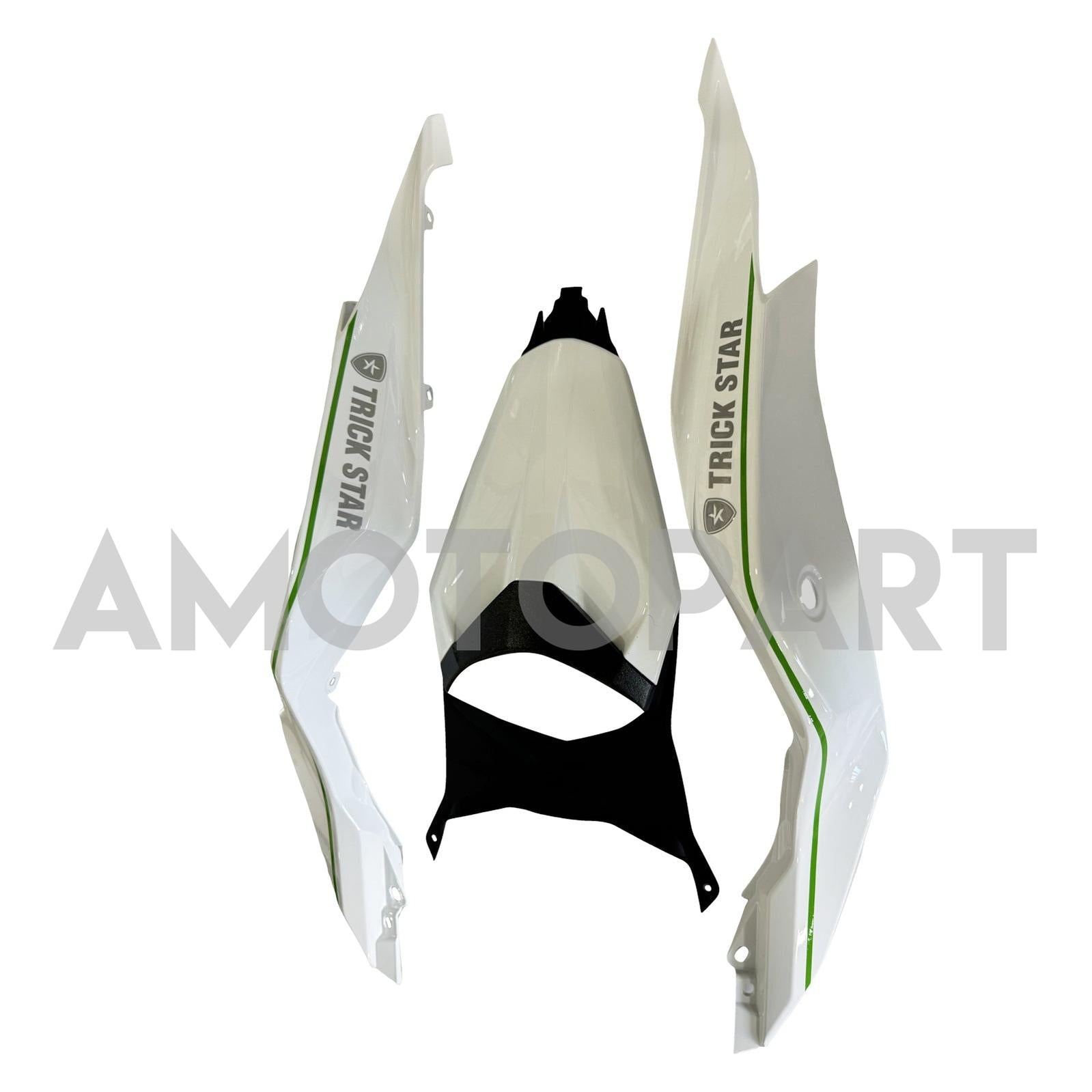 Amotopart 2019-2025 Kawasaki Ninja ZX25R ZX4R ZX4RR White Fearing Kit