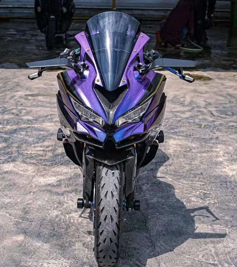 Amotopart 2019-2025 Kawasaki Ninja ZX25R ZX4R ZX4RR Gradient Purple&Blue Fairing Kit