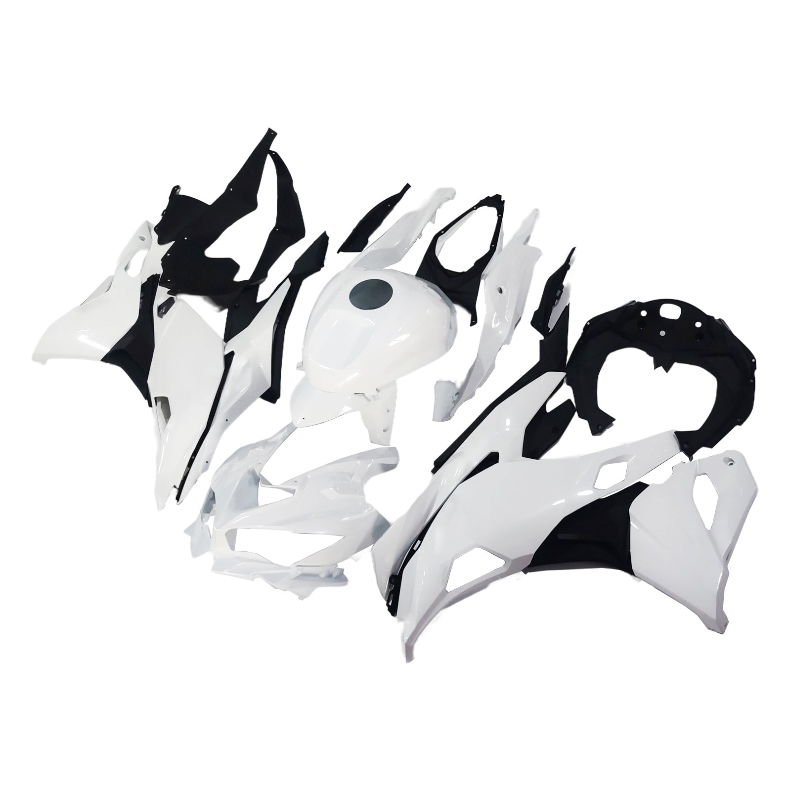 Amotopart 2019-2025 Kawasaki Ninja ZX25R ZX4R ZX4RR Pearl White Fairing Kit
