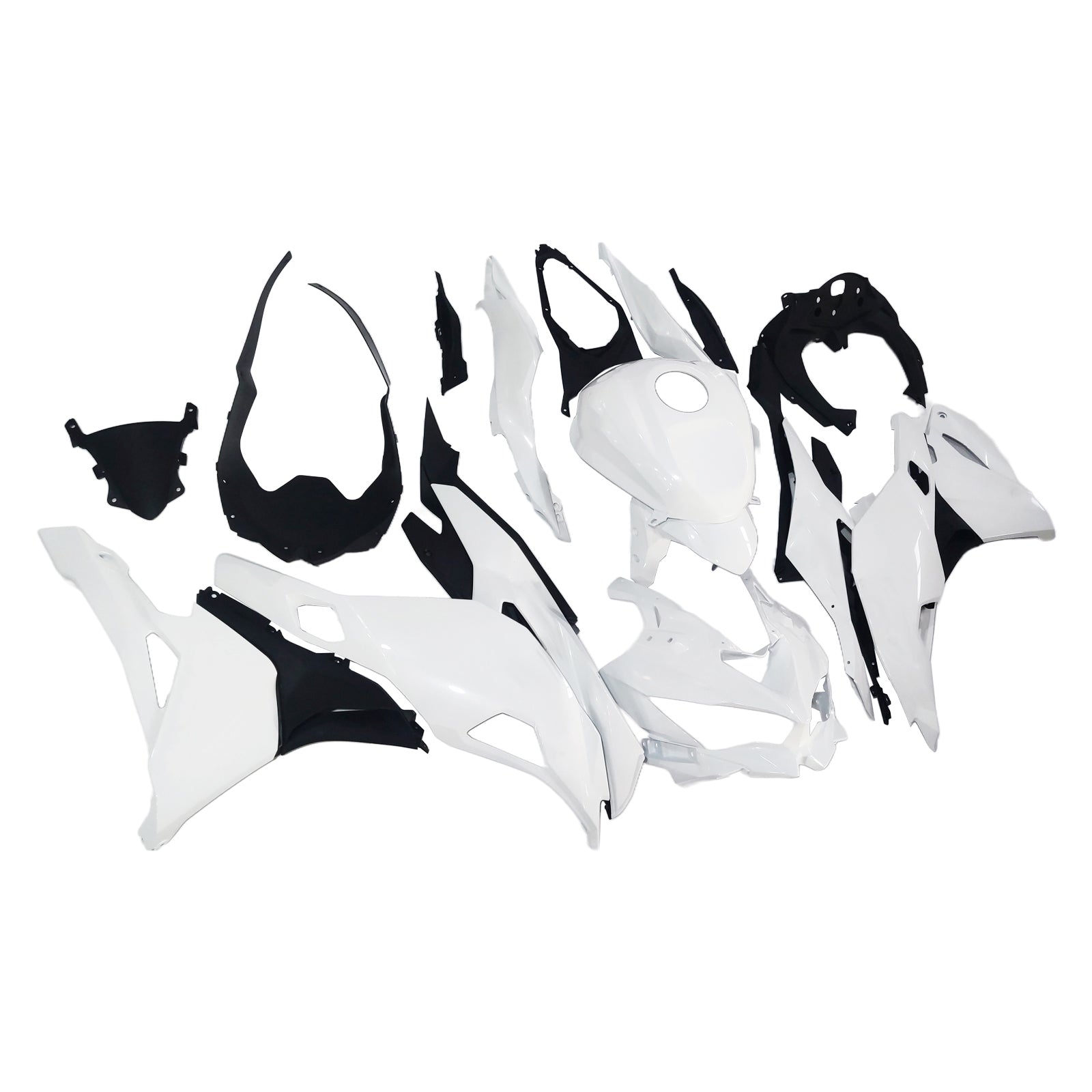 Amotopart 2019-2025 Kawasaki Ninja ZX25R ZX4R ZX4RR Pearl White Fairing Kit