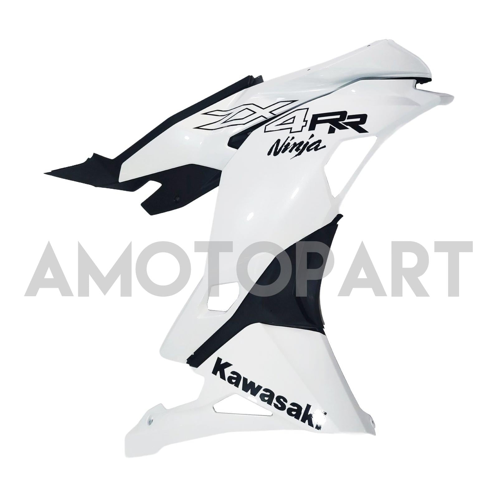 Amotopart 2019-2025 Kawasaki Ninja ZX25R ZX4R ZX4RR Pearl White & Logo Fairing Kit