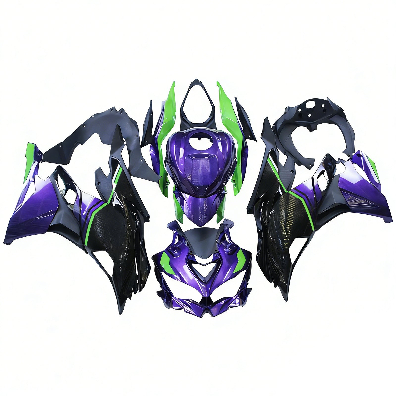 Amotopart 2019-2024 Kawasaki Ninja ZX25R ZX4R ZX4RR ブラック ブルー グリーン フェアリングキット