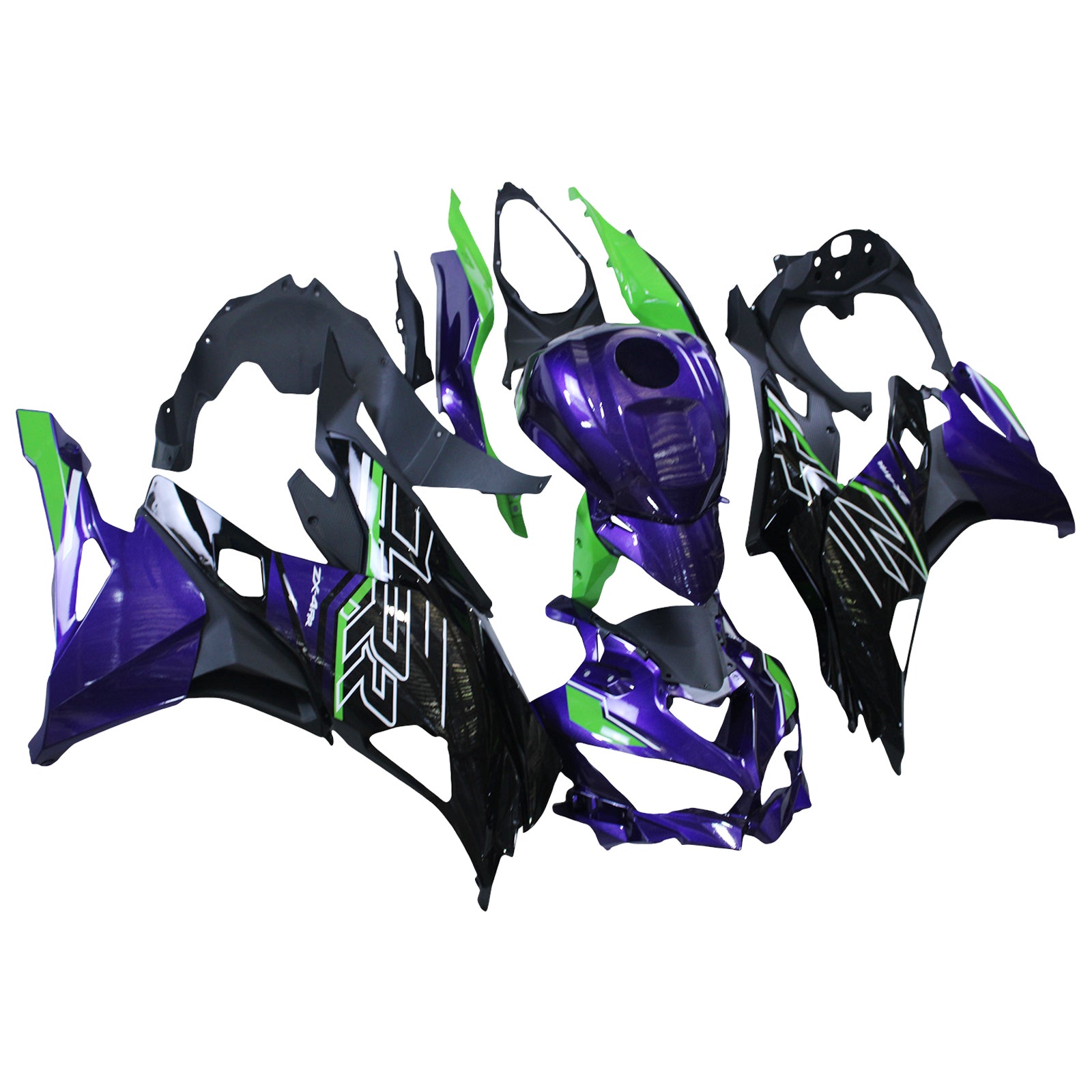 Amotopart 2019–2026 Kawasaki Ninja ZX25R ZX4R ZX4RR Schwarz Blau Grün Verkleidungsset