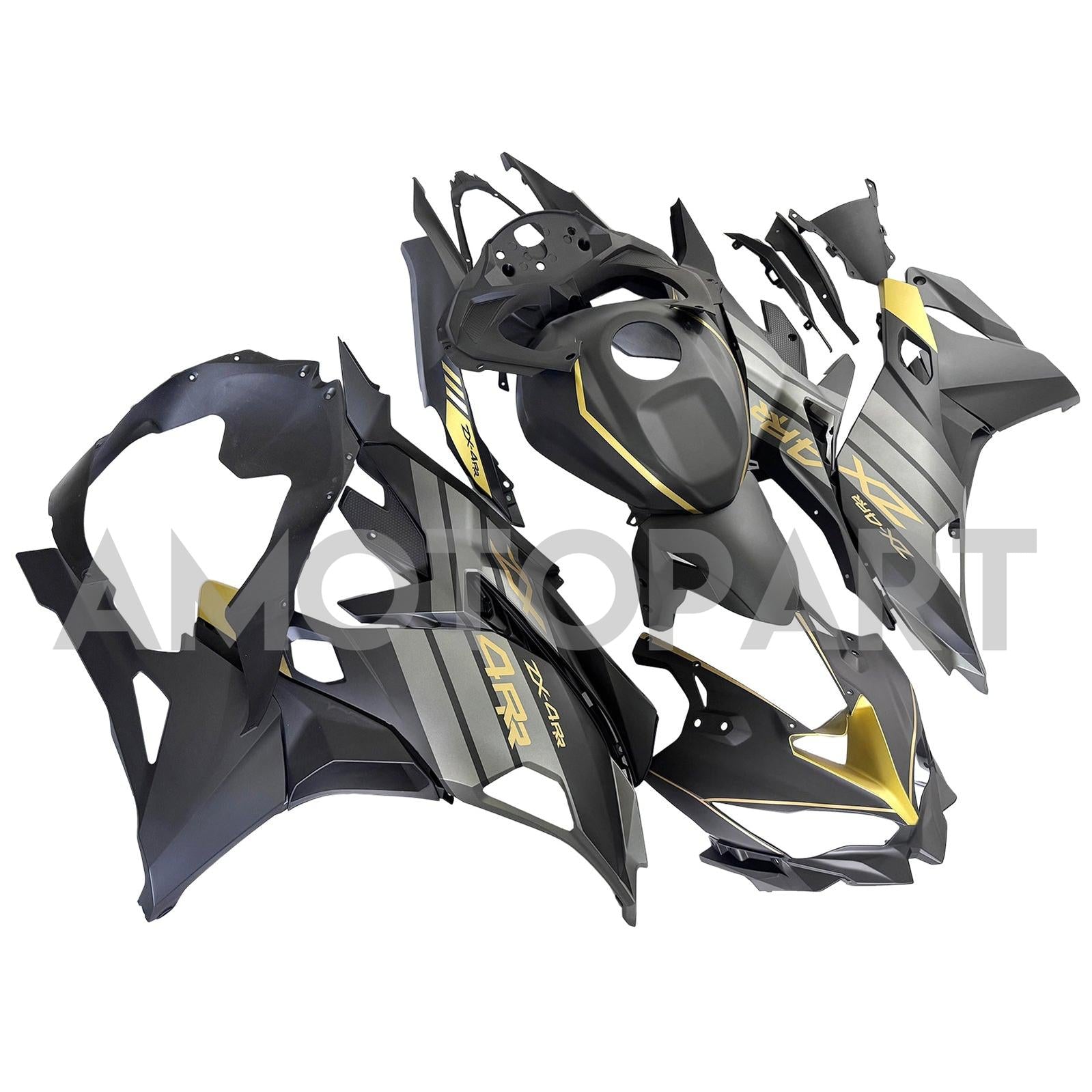 Y54⋆* Puig Rearview Black Mirror Aileron Set Kawasaki ZX-10R 2021-2024