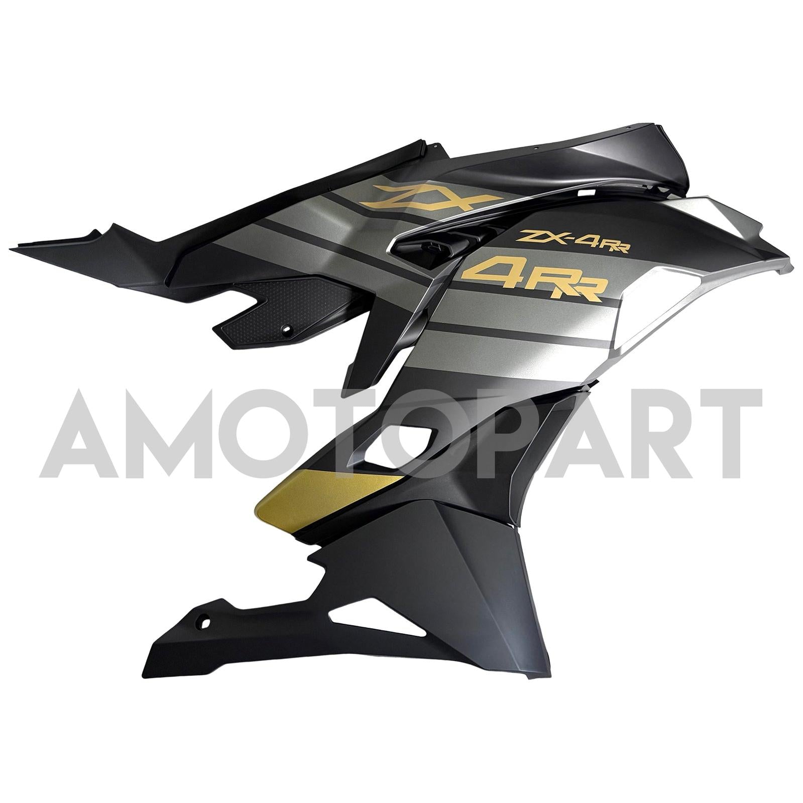 Amotopart 2019-2025  Kawasaki Ninja ZX25R ZX4R ZX4RR Black Grey Gold Fairing Kit