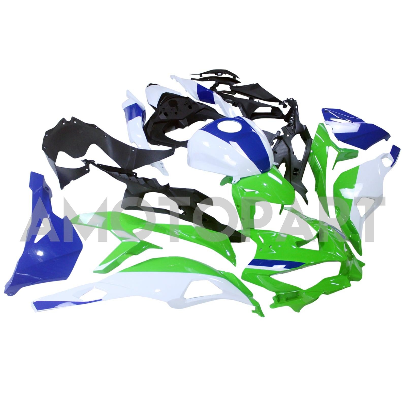 Amotopart 2019-2024 Kawasaki Ninja ZX25R ZX4R ZX4RR ホワイト ブルー ライトグリーン フェアリングキット