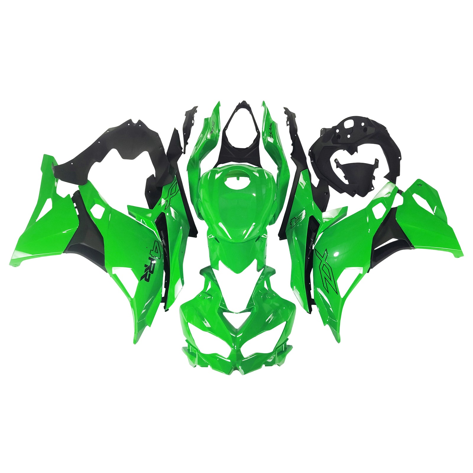 Amotopart 2019-2026 Kawasaki Ninja ZX25R ZX4R ZX4RR Light Green Fairing Kit